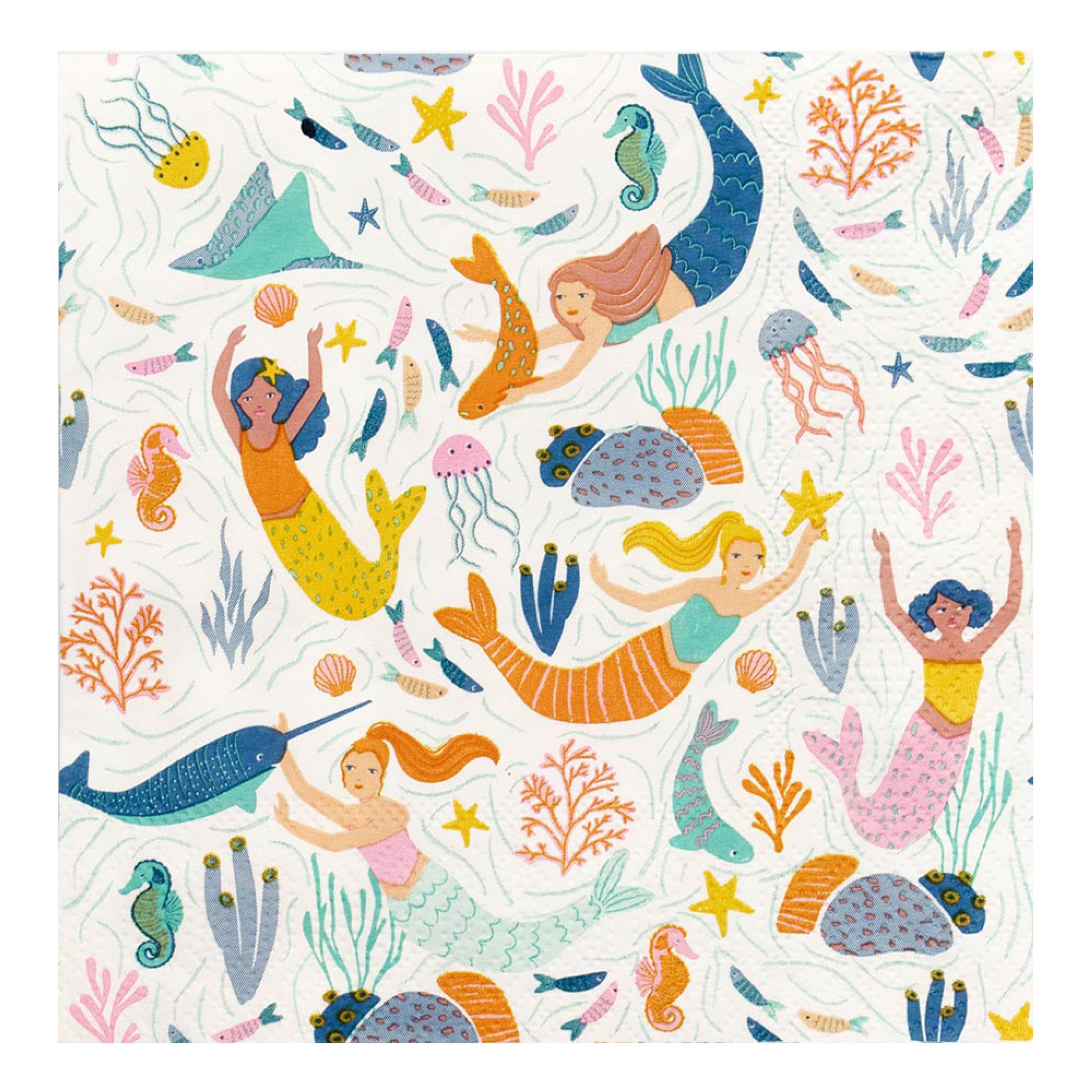 Servetter Mermaid Waves | Hem - Teman - Tillverkare - Talking Tables | Pryloteket
