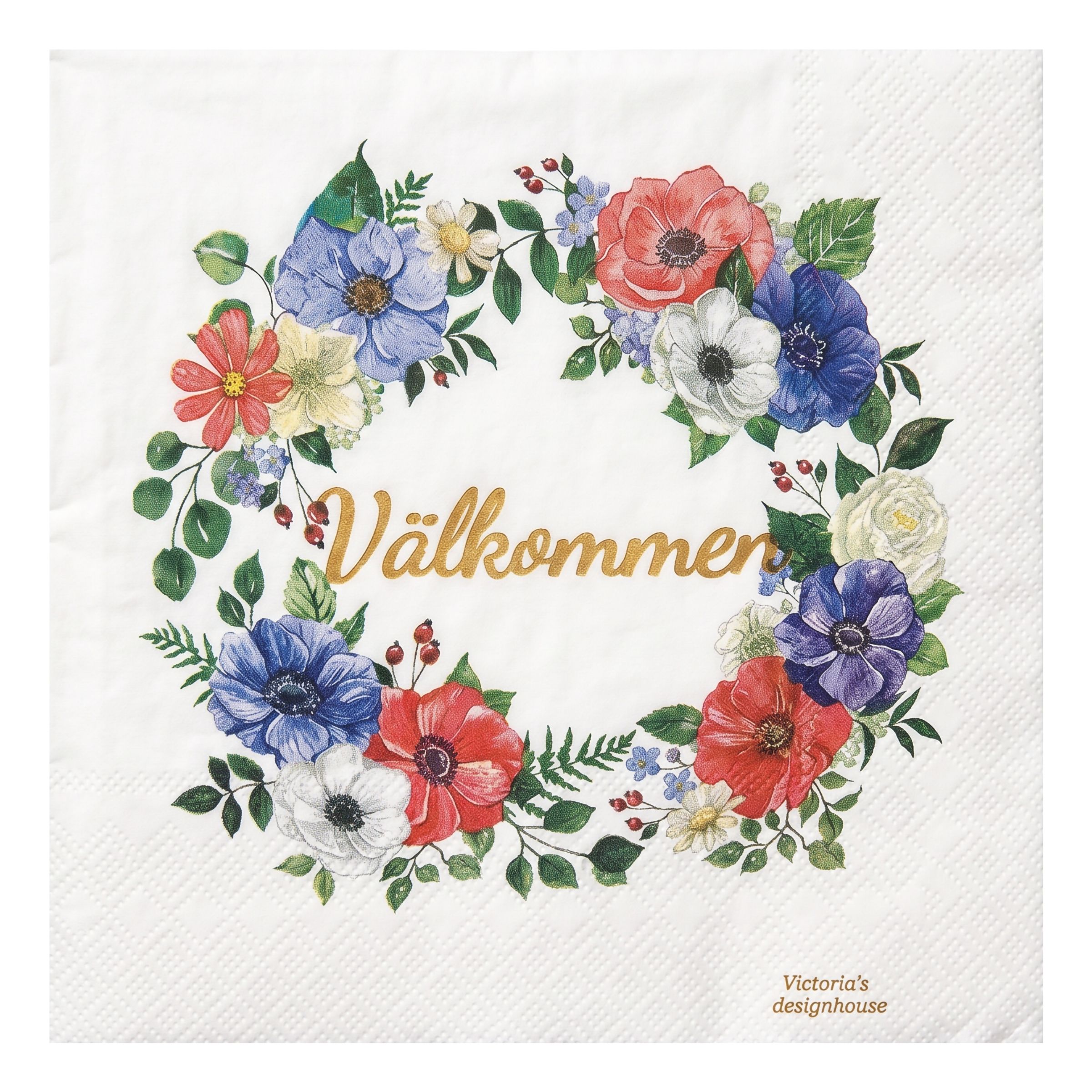 Servetter Midsommar Välkommen - 20-pack | Hem - Festartiklar - Dukning - Servetter | Pryloteket