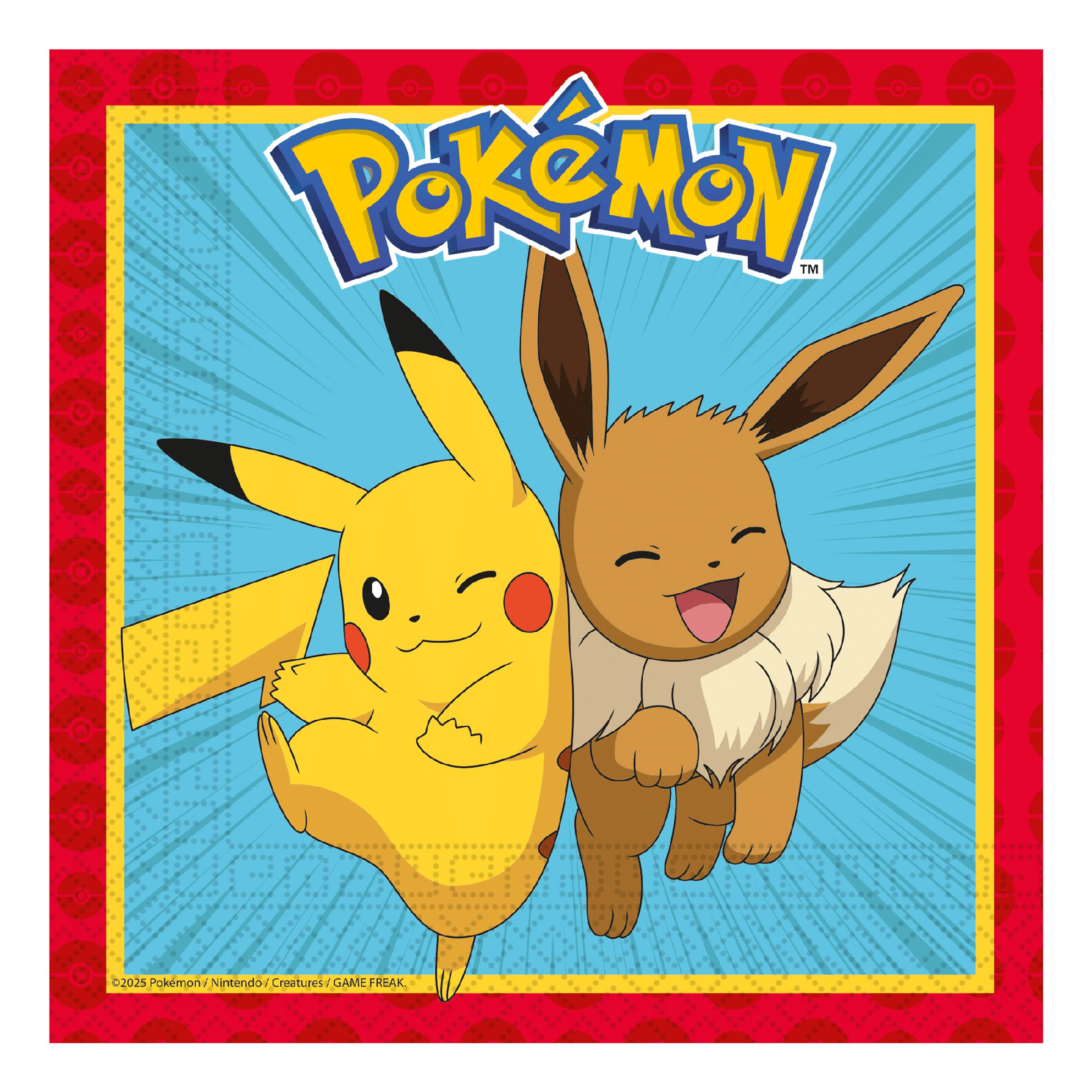 Servetter Pokémon - 20-pack | Hem - Festartiklar - Dukning - Servetter | Party Outlet
