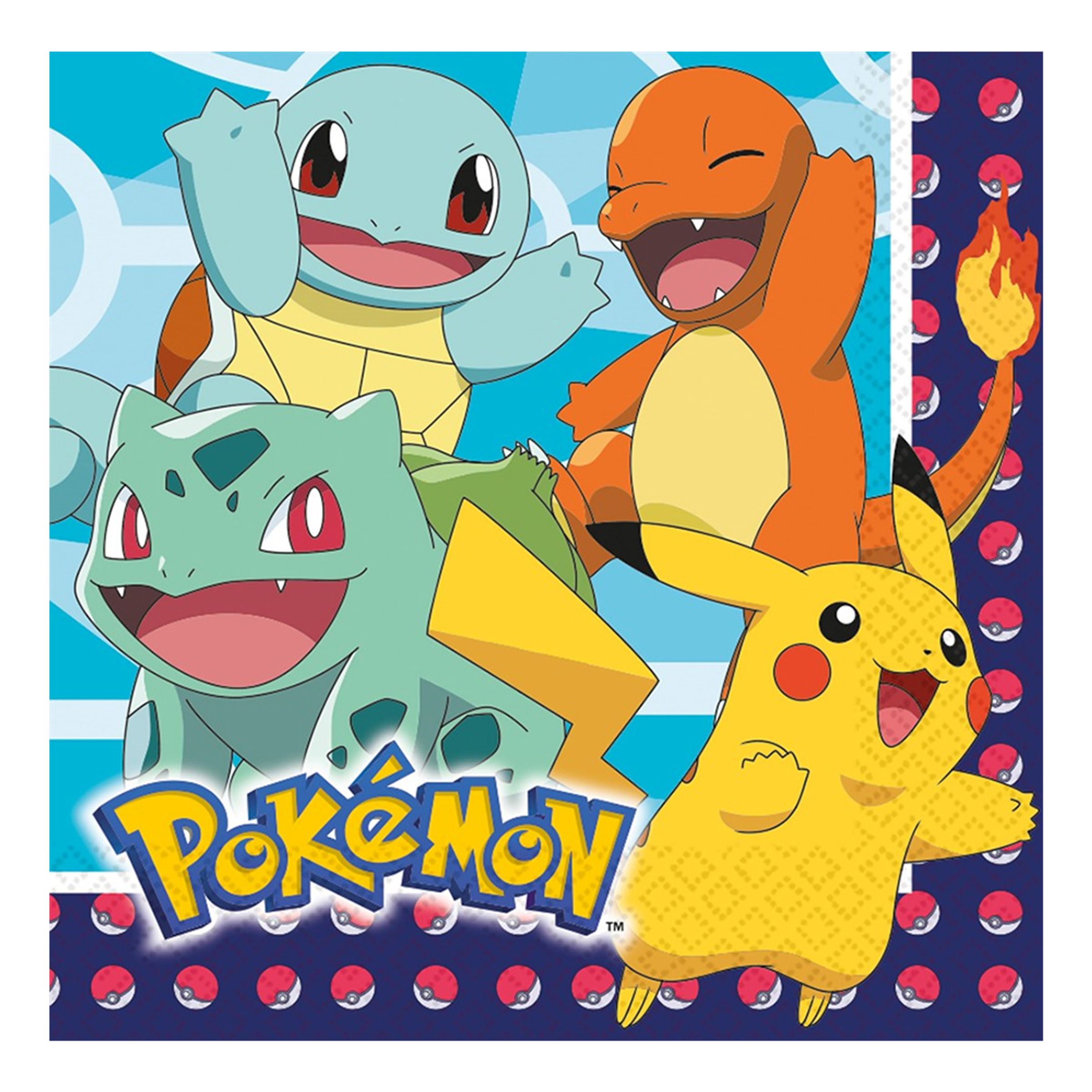 Läs mer om Servetter Pokémon - 16-pack