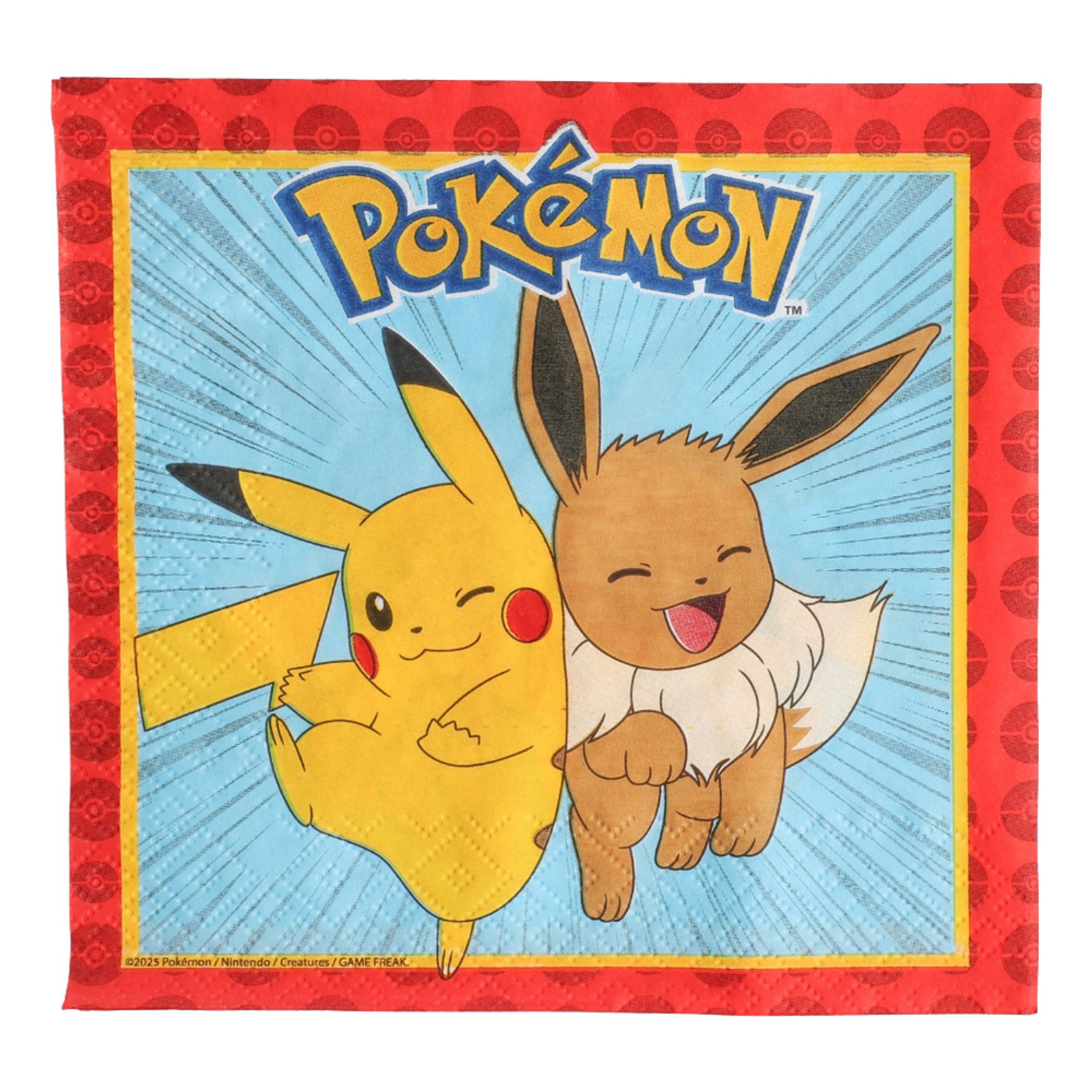 Servetter Pokémon - 20-pack | Hem - Festartiklar - Dukning - Servetter | Pryloteket