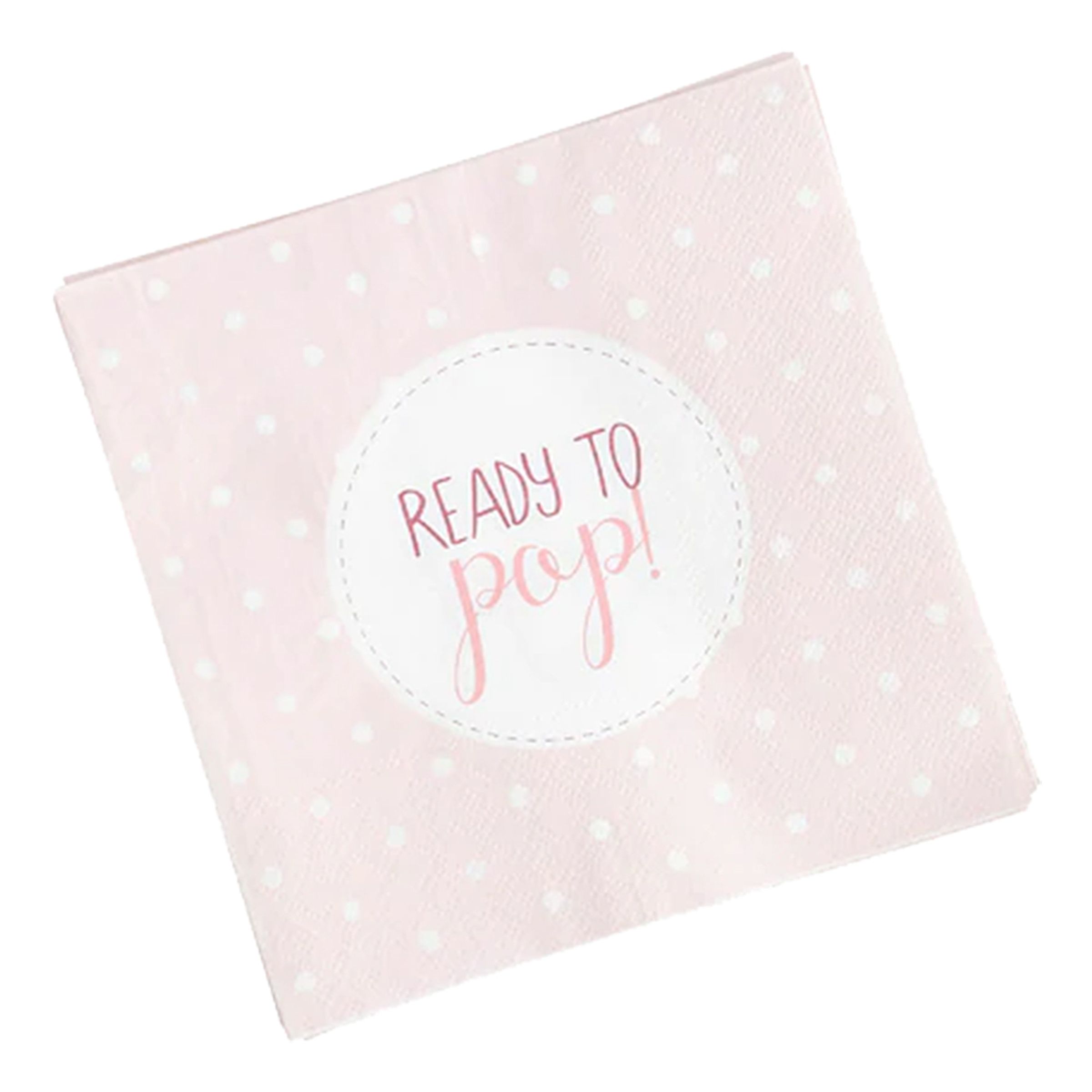 Servetter Ready to Pop Rosa - 20-pack