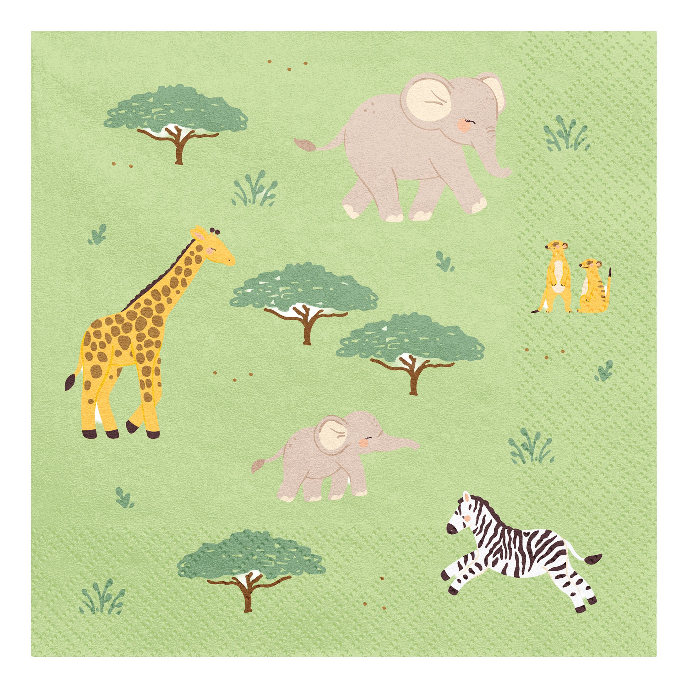 Servetter Safari Party - 12-pack | Hem - Festartiklar - Dukning - Servetter | Pryloteket