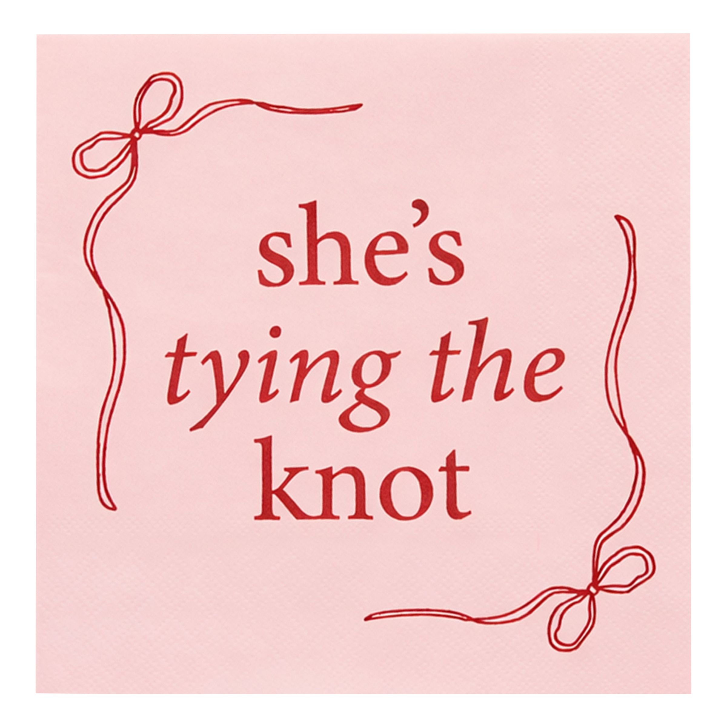 Servetter Shes Tying the Knot Rosa Rosett - 16-pack | Hem - Festartiklar - Dukning - Servetter | Pryloteket