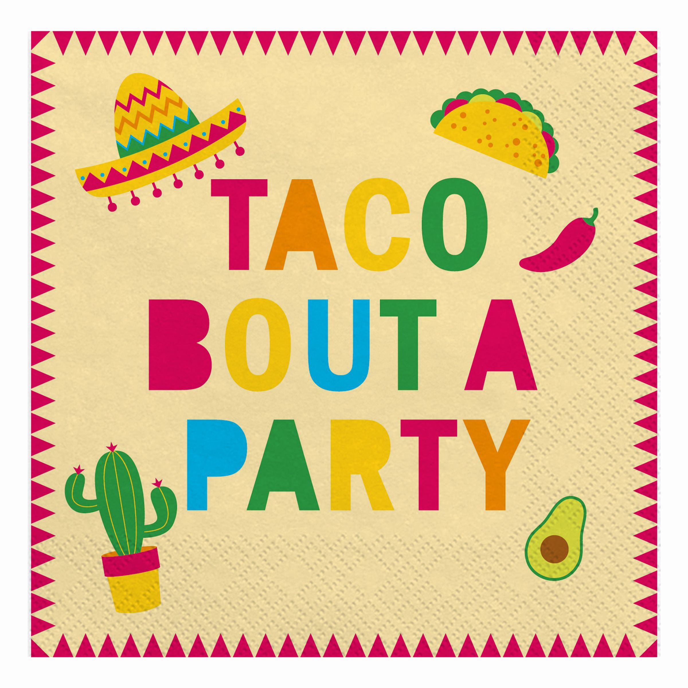 Servetter Tacoparty - 20-pack | Hem - Festartiklar - Dukning - Servetter | Party Outlet