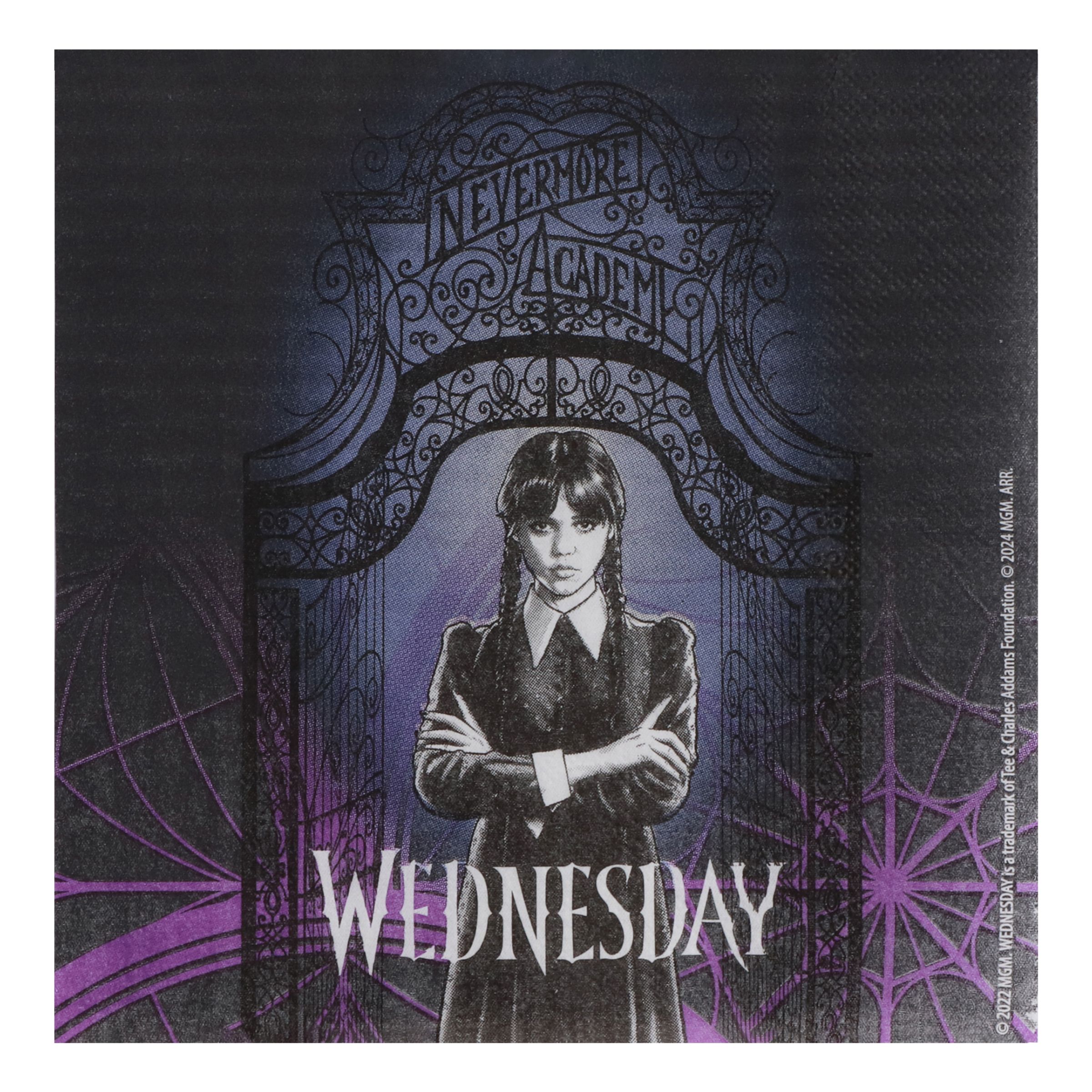 Servetter Wednesday - 20-pack | Hem - Festartiklar - Dukning - Servetter | Maskeradspecialisten