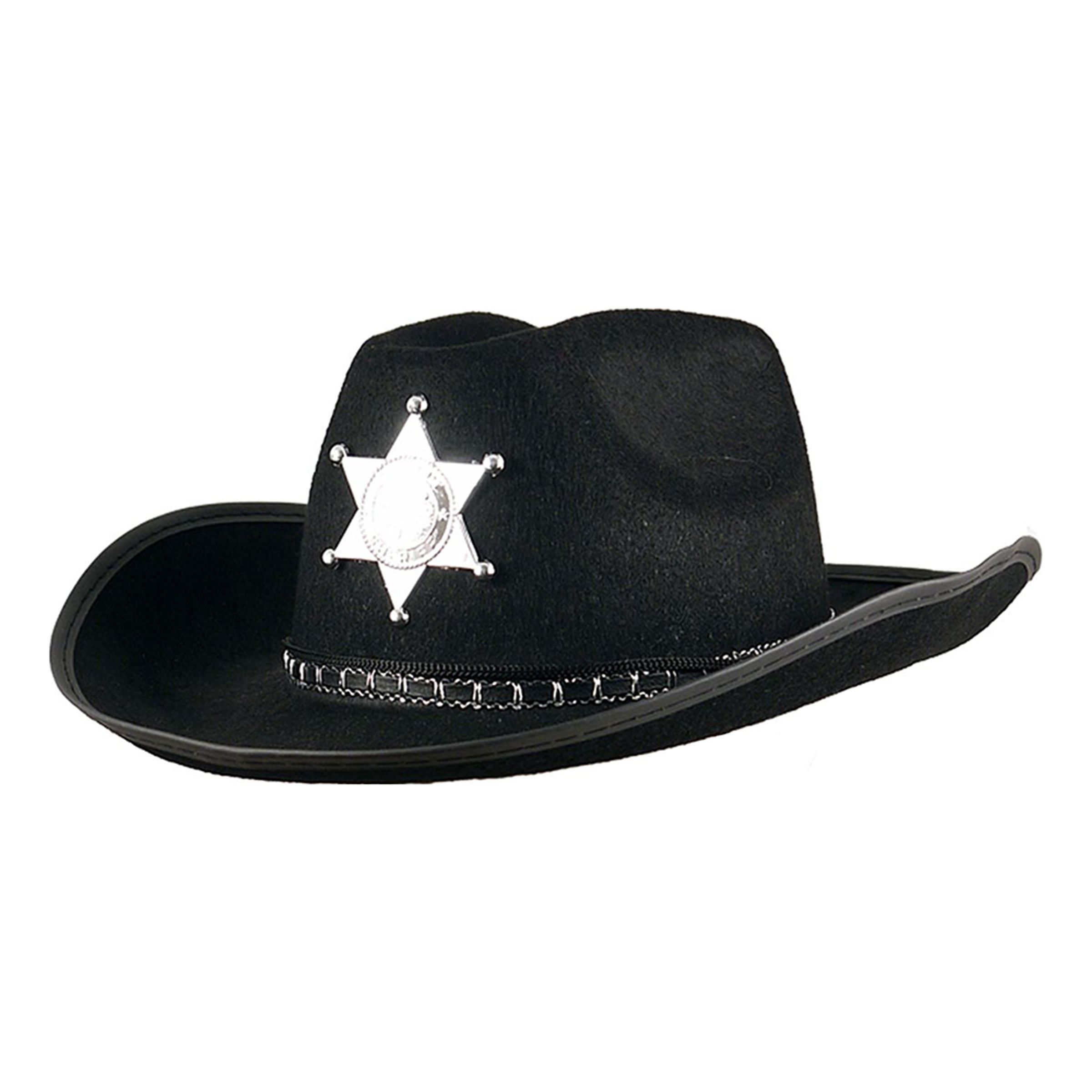 Läs mer om Sheriffhatt Med Stjärna Svart - One size