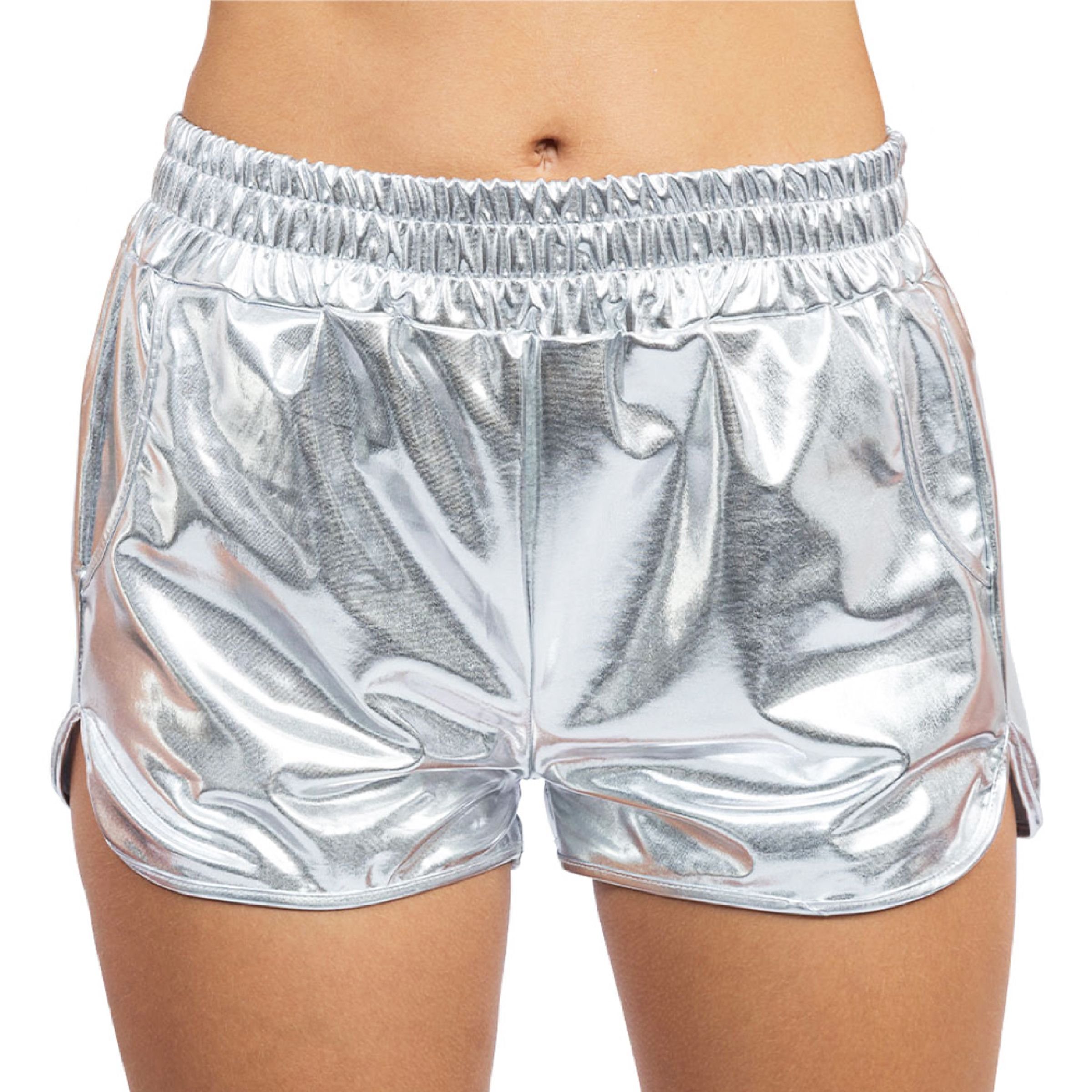 Shorts Metallic Silver - Large | Hem - Roliga Prylar - Kläder - Shorts | Pryloteket