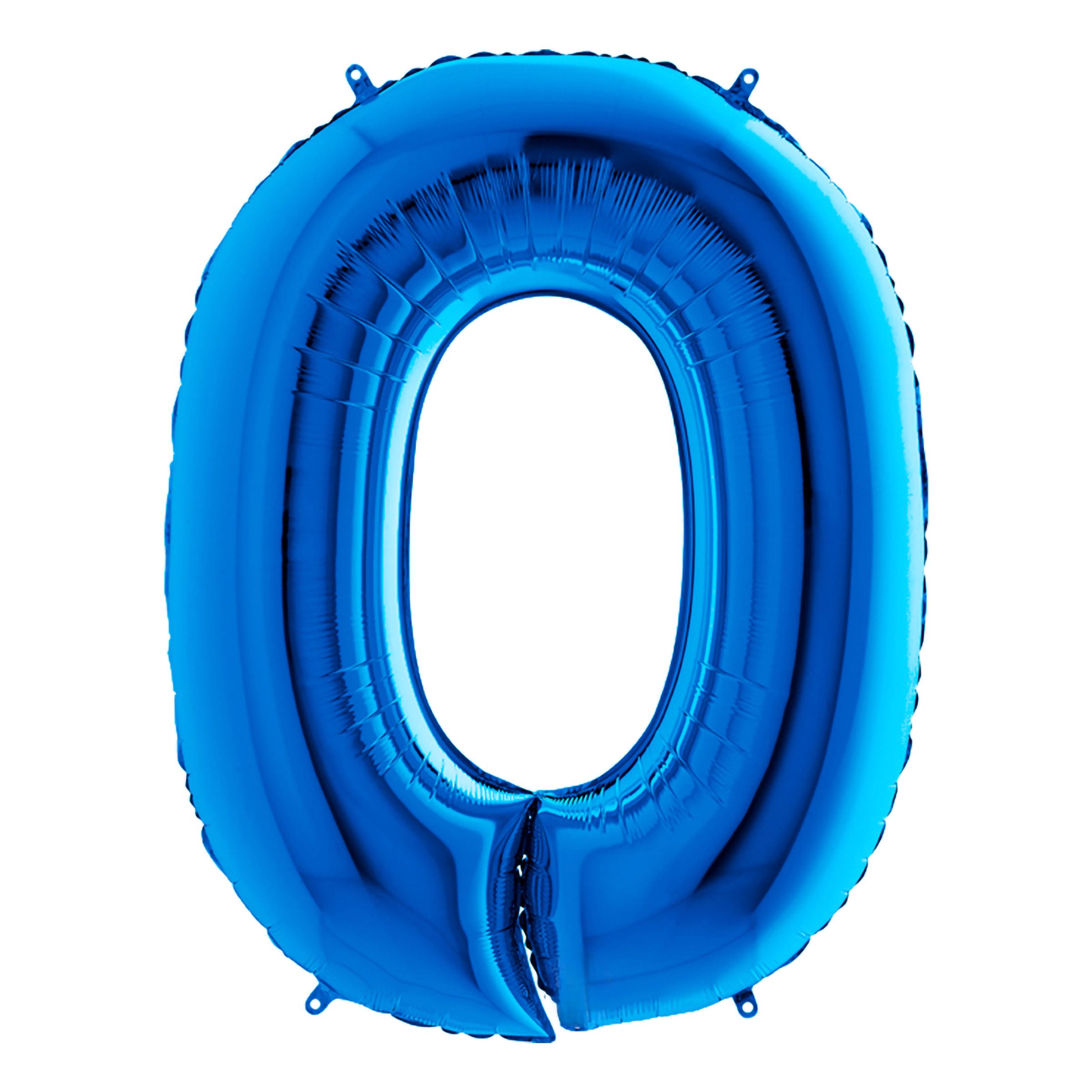 Sifferballong Blå Metallic - Siffra 0 | Hem - Festartiklar - Ballonger - Folieballonger | Pryloteket