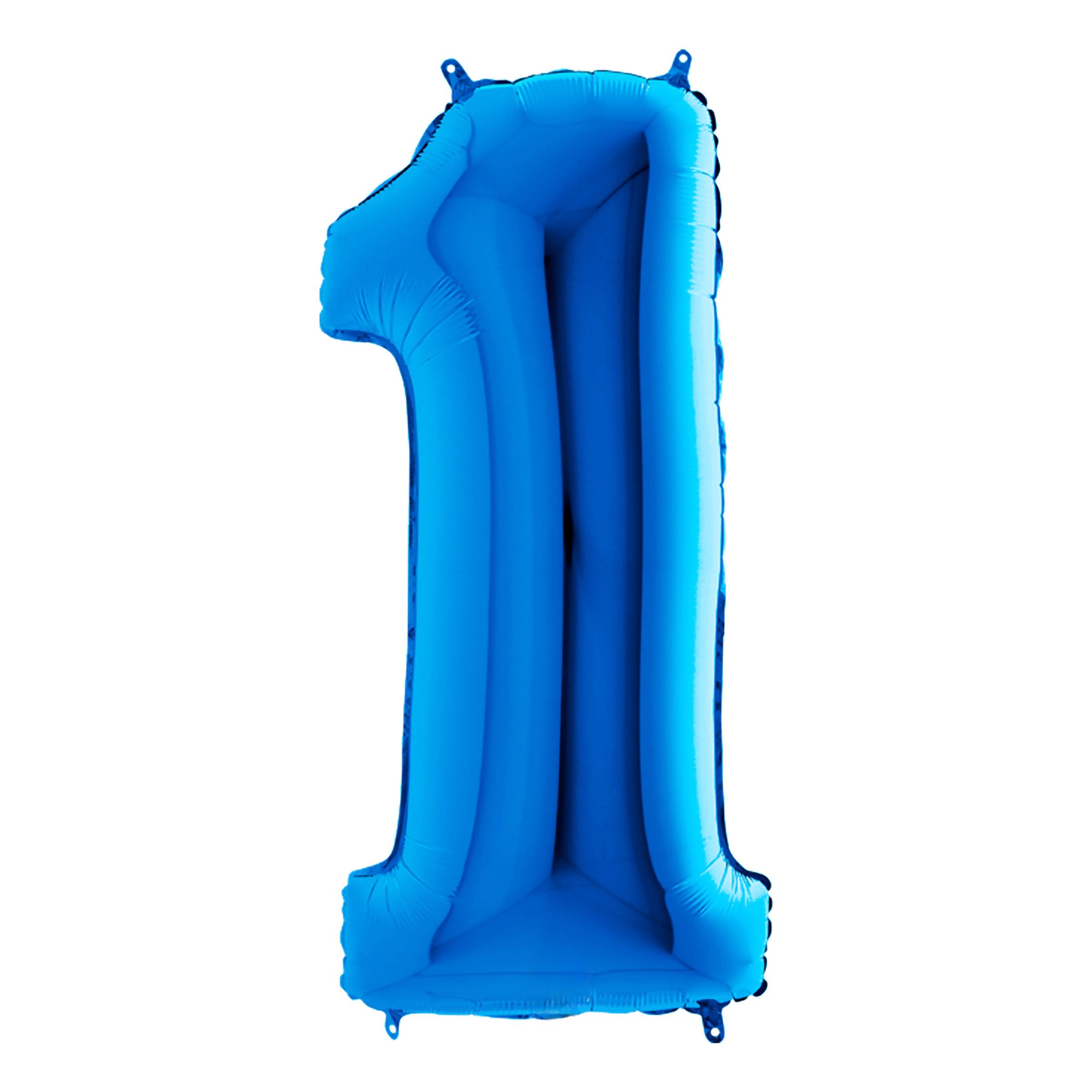 Sifferballong Blå Metallic - Siffra 1 | Hem - Festartiklar - Ballonger - Folieballonger | Pryloteket