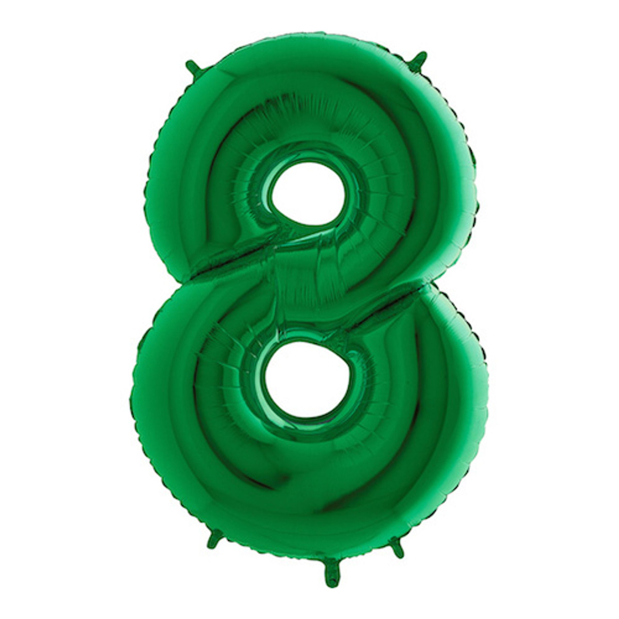 Läs mer om Sifferballong Grön Metallic - Siffra 8