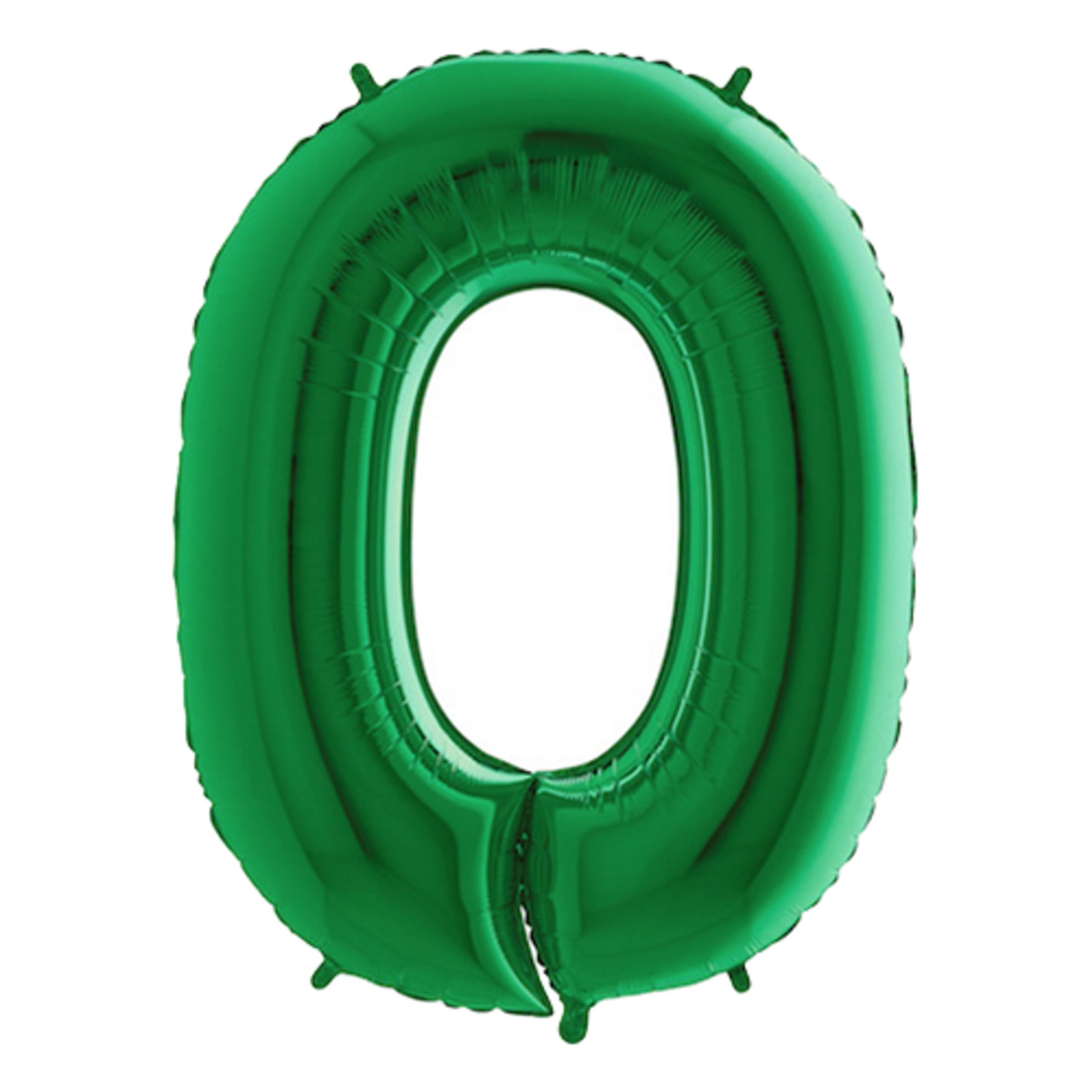 Läs mer om Sifferballong Grön Metallic - Siffra 0