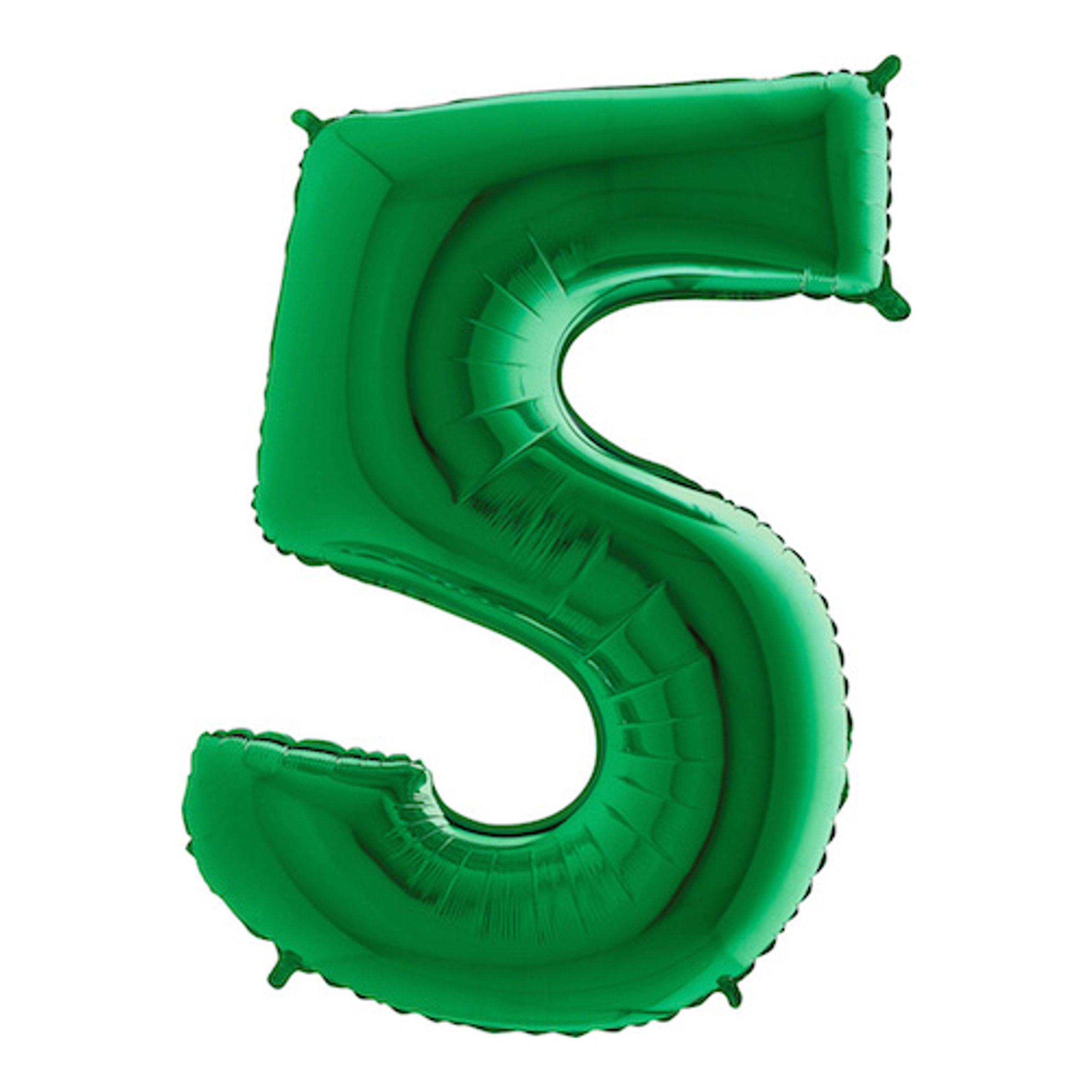 Läs mer om Sifferballong Grön Metallic - Siffra 5