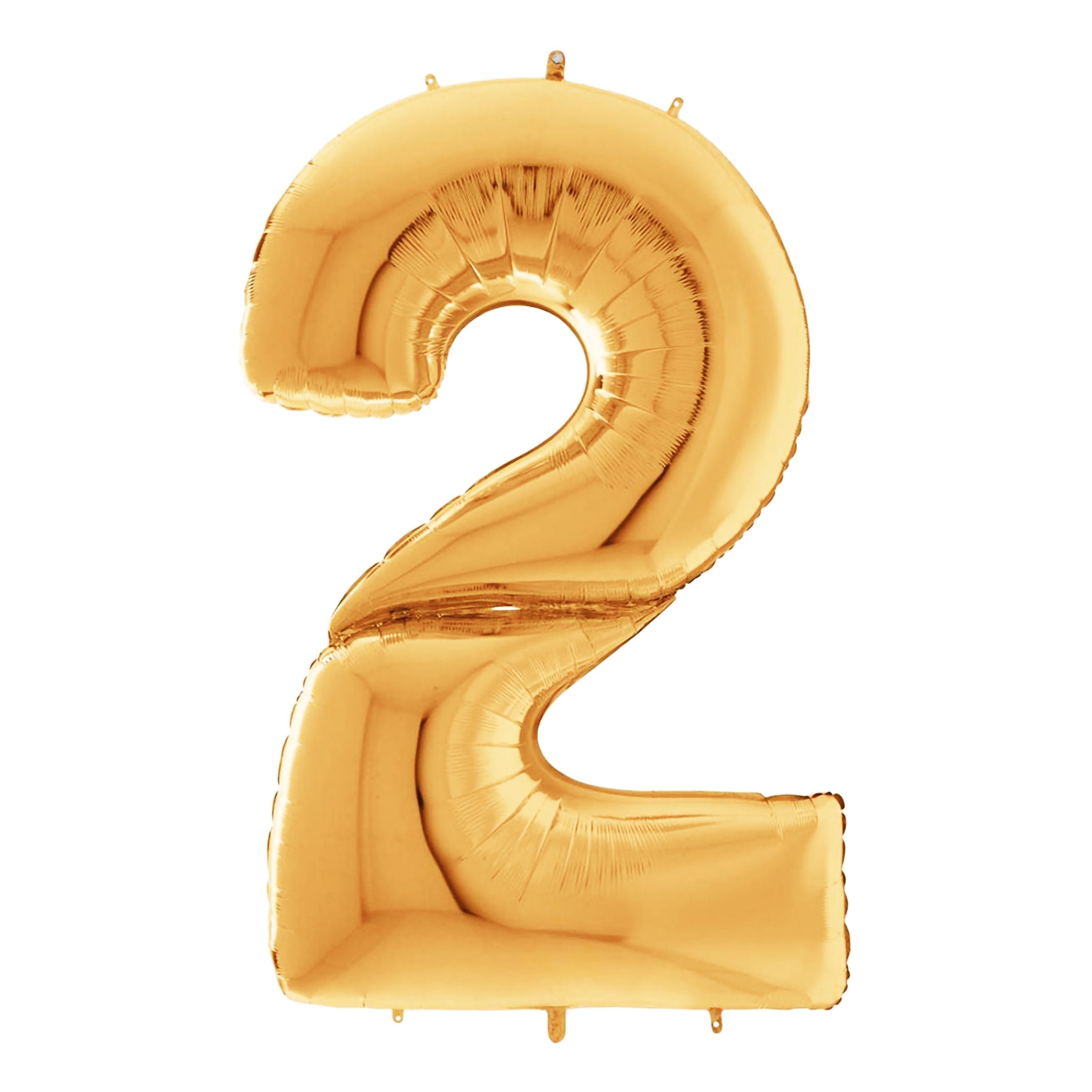 Sifferballong Guld Gigantisk - Siffra 2 | Hem - Festartiklar - Ballonger - Folieballonger | Pryloteket