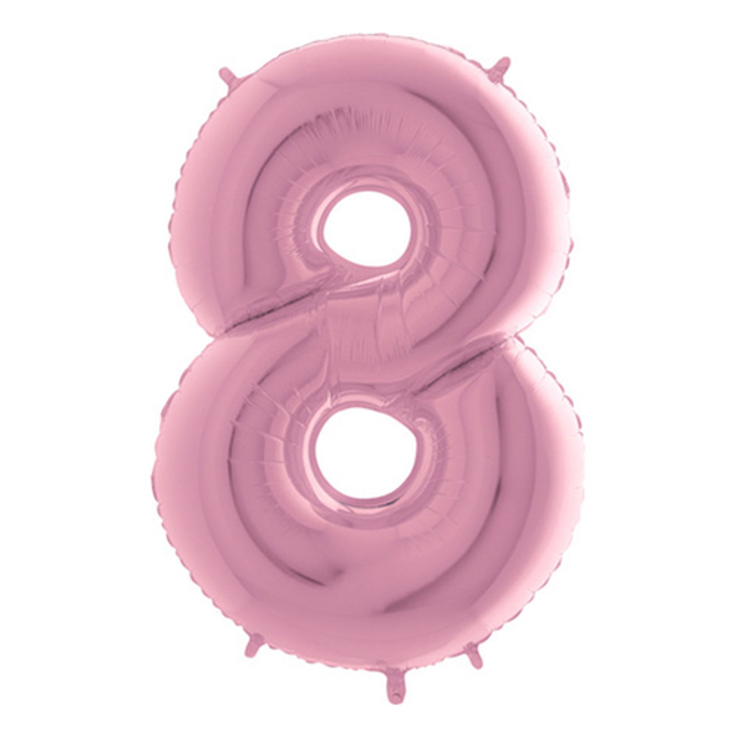 Läs mer om Sifferballong Ljusrosa Pastell - Siffra 8