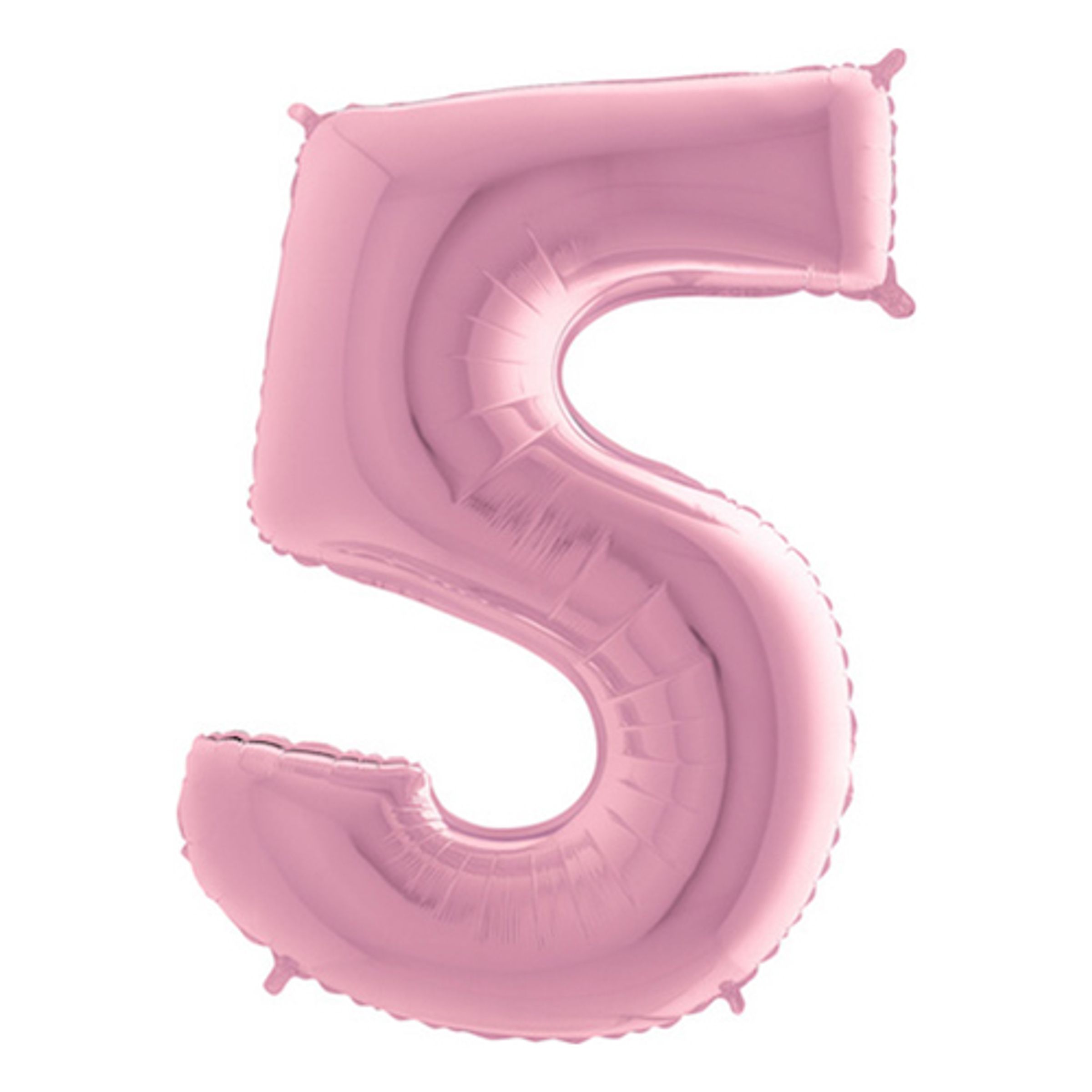 Sifferballong Ljusrosa Pastell - Siffra 5