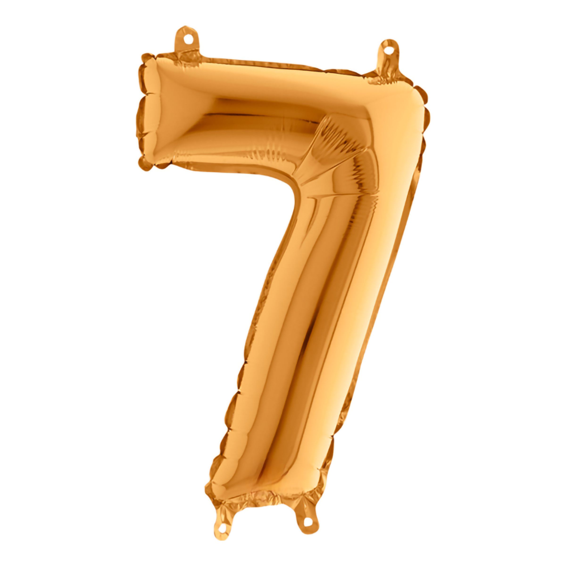 Sifferballong Mini Guld Metallic - Siffra 7 | Hem - Festartiklar - Ballonger - Folieballonger | Pryloteket