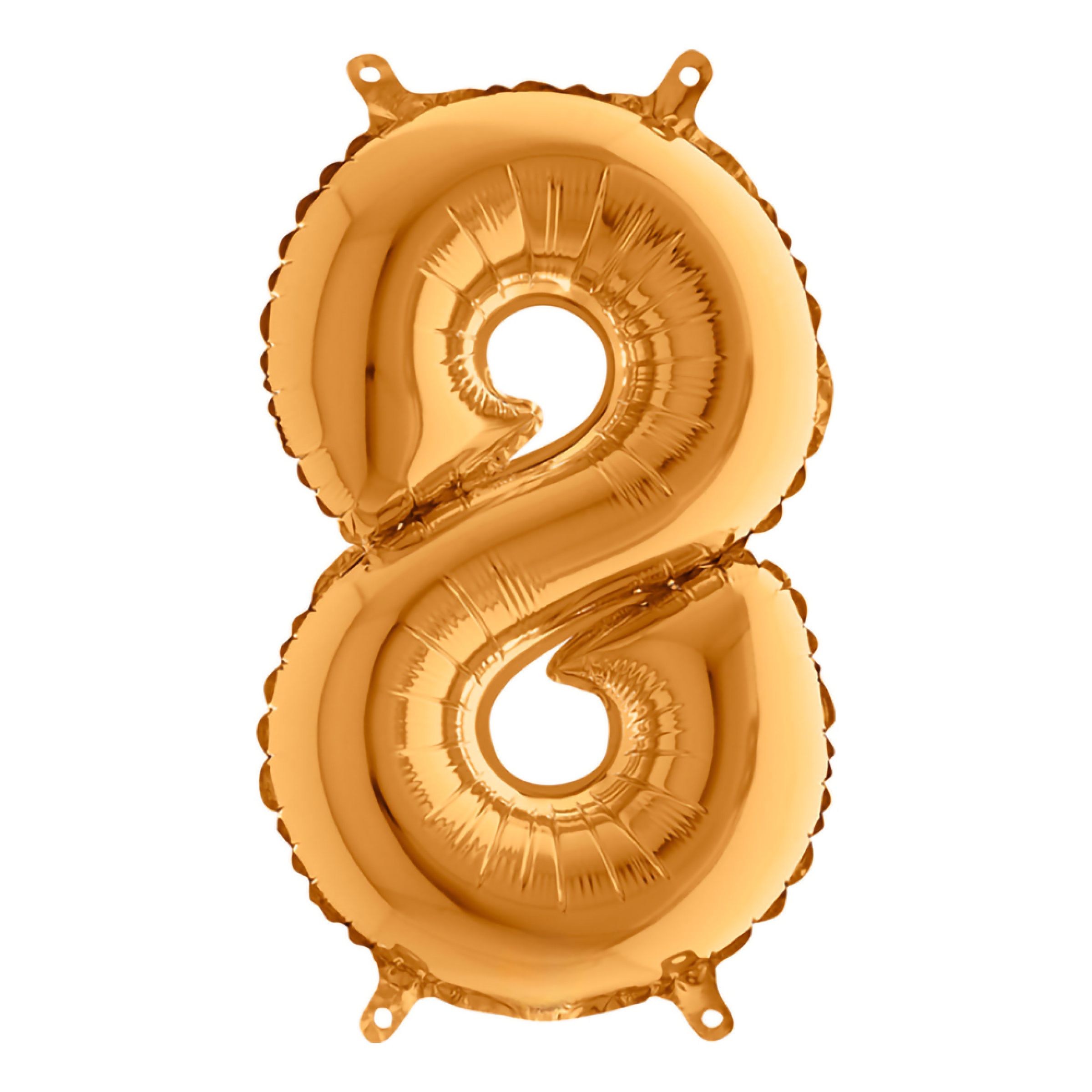 Sifferballong Mini Guld Metallic - Siffra 8 | Hem - Festartiklar - Ballonger - Folieballonger | Pryloteket