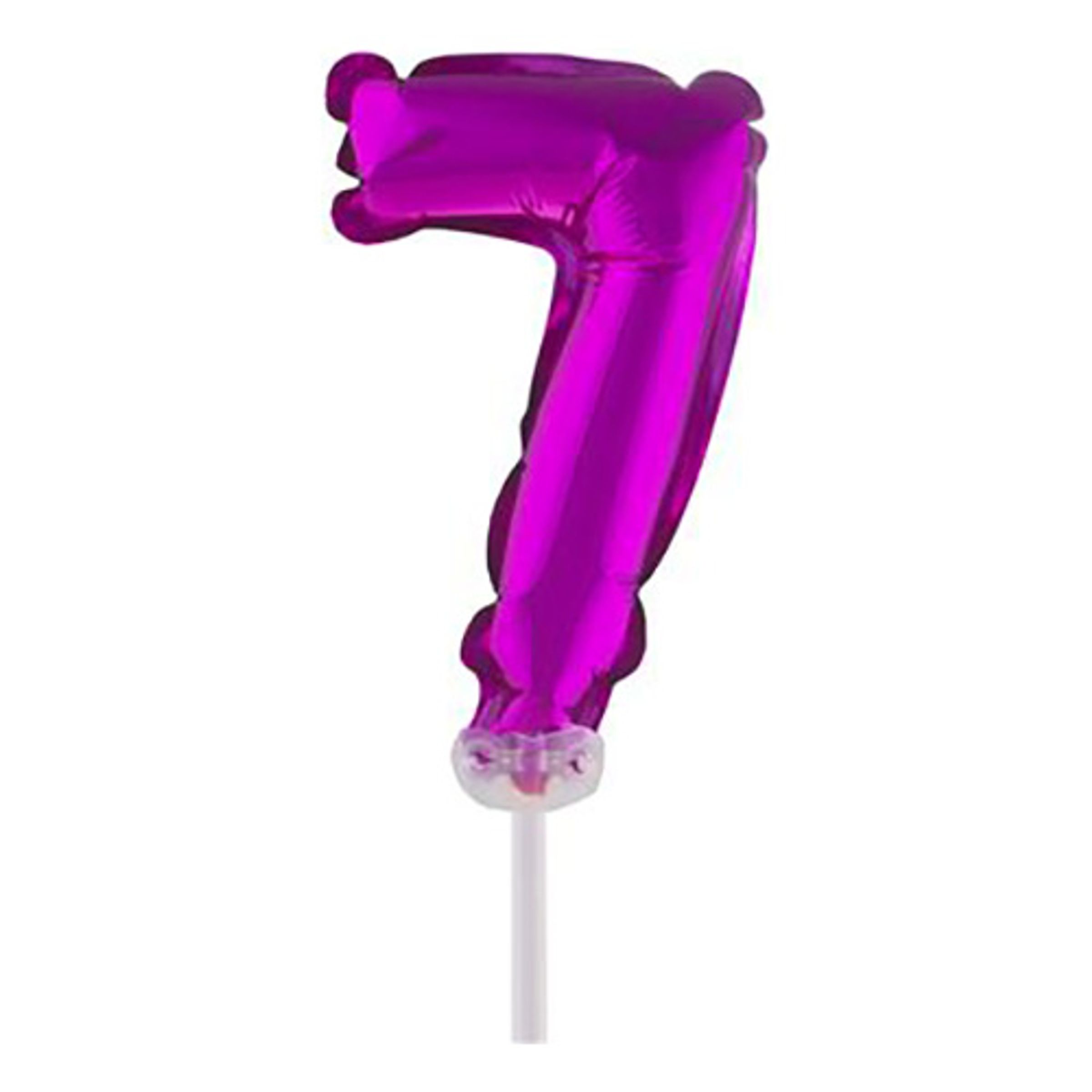 Läs mer om Sifferballong Tårtdekoration Rosa - Siffra 7