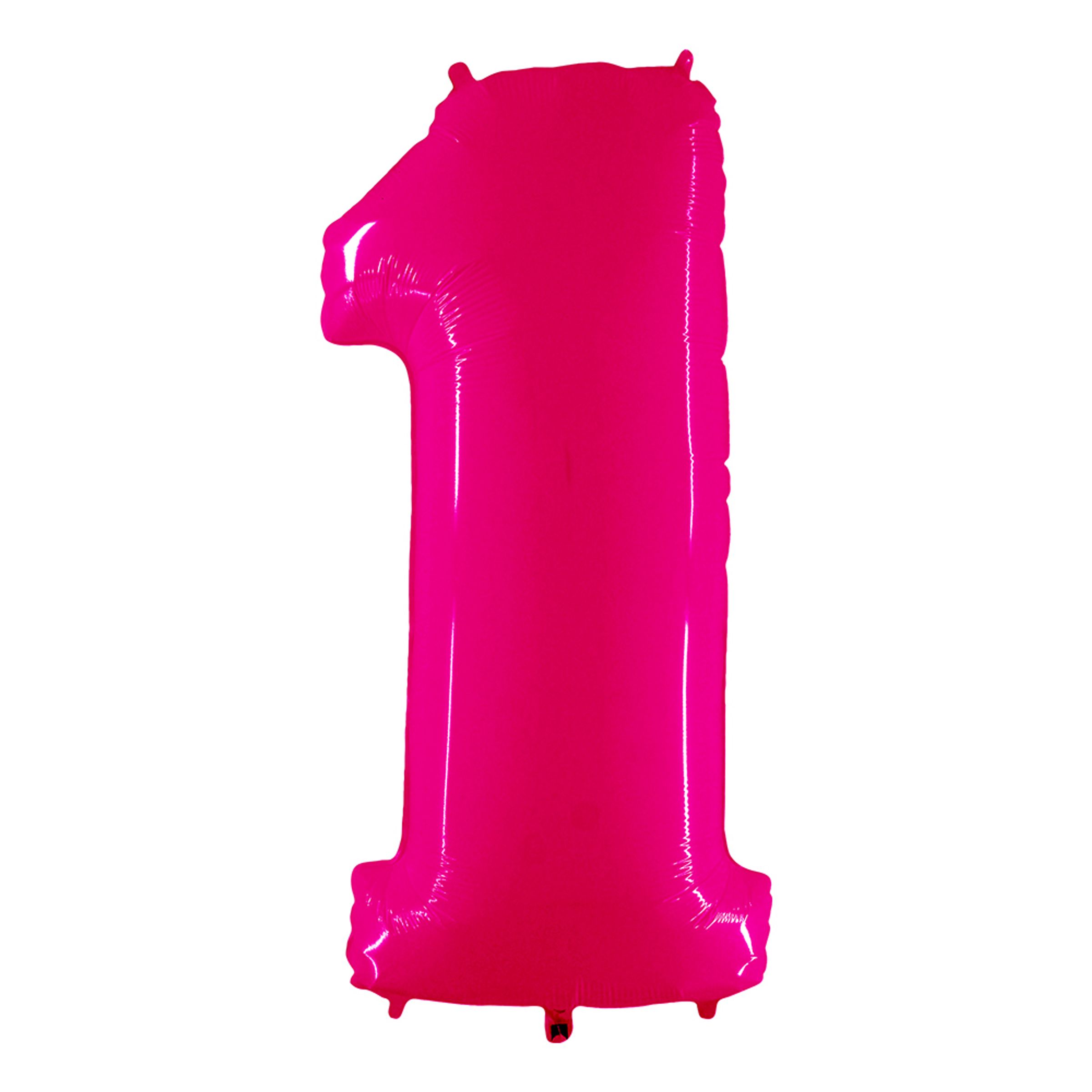 Läs mer om Sifferballong Neon Rosa - Siffra 1