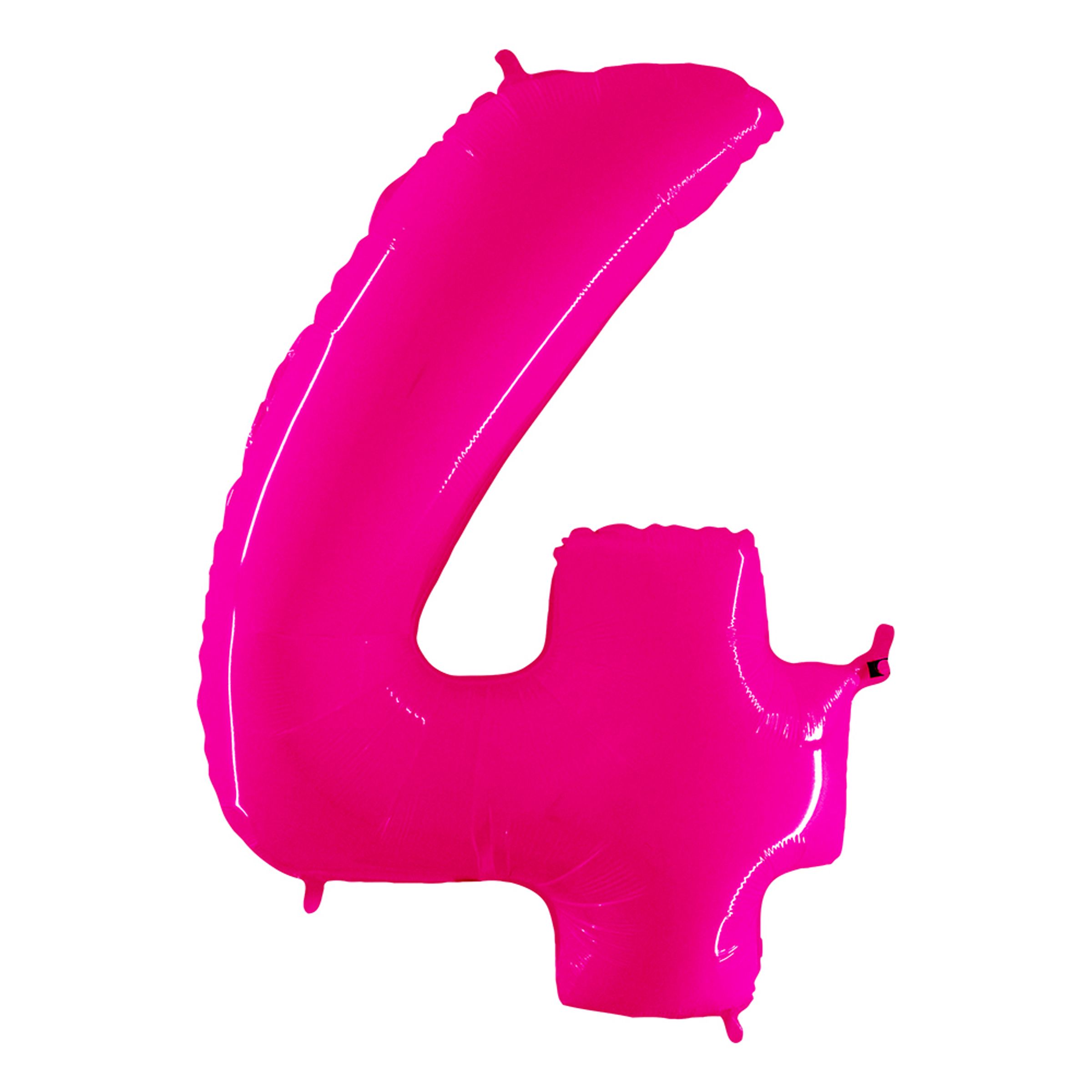 Läs mer om Sifferballong Neon Rosa - Siffra 4