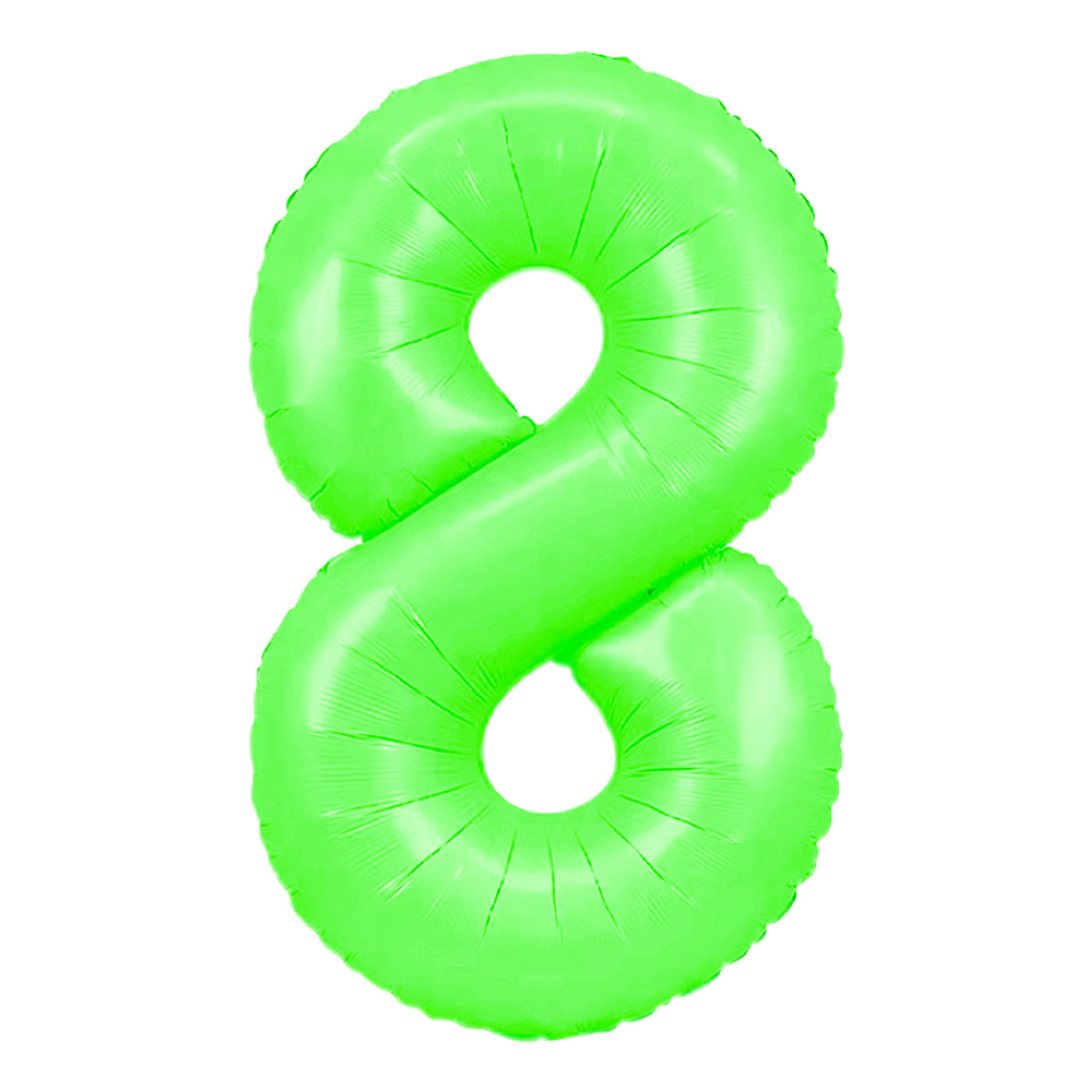 Sifferballong Neongrön - Siffra 8 | Hem - Festartiklar - Ballonger - Folieballonger | Maskeradspecialisten