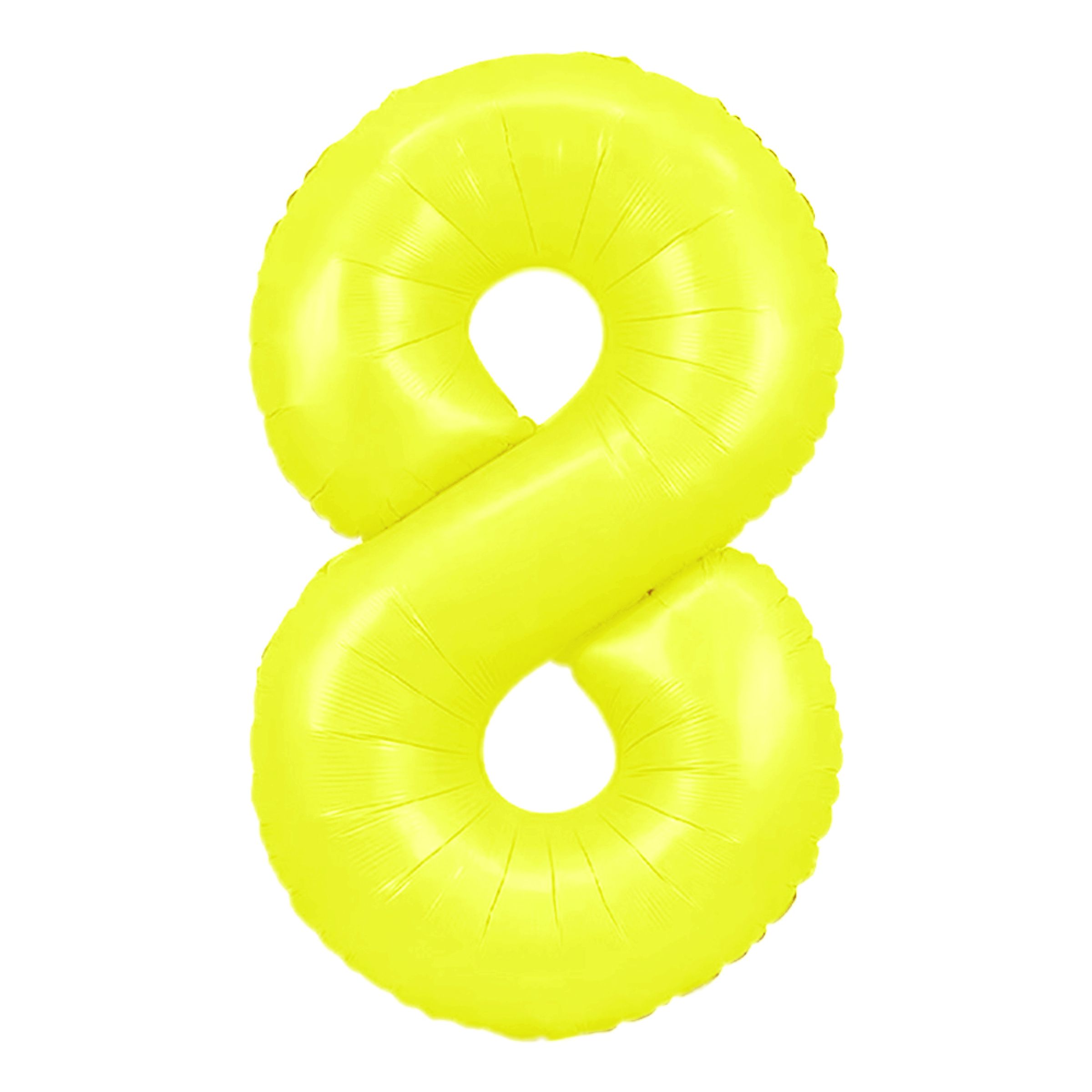 Sifferballong Neongul - Siffra 8 | Hem - Festartiklar - Ballonger - Folieballonger | Maskeradspecialisten