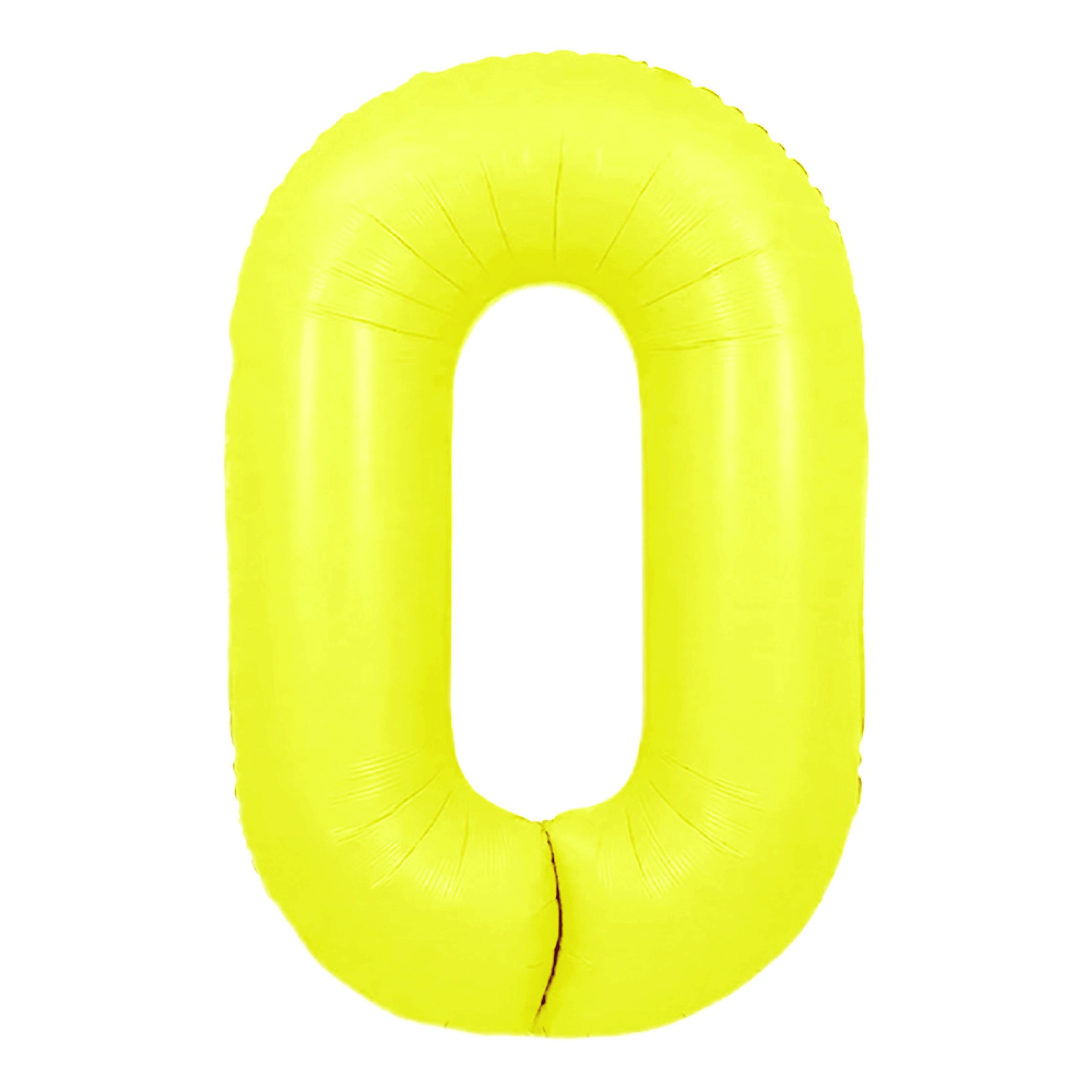 Sifferballong Neongul - Siffra 0 | Hem - Festartiklar - Ballonger - Folieballonger | Maskeradspecialisten