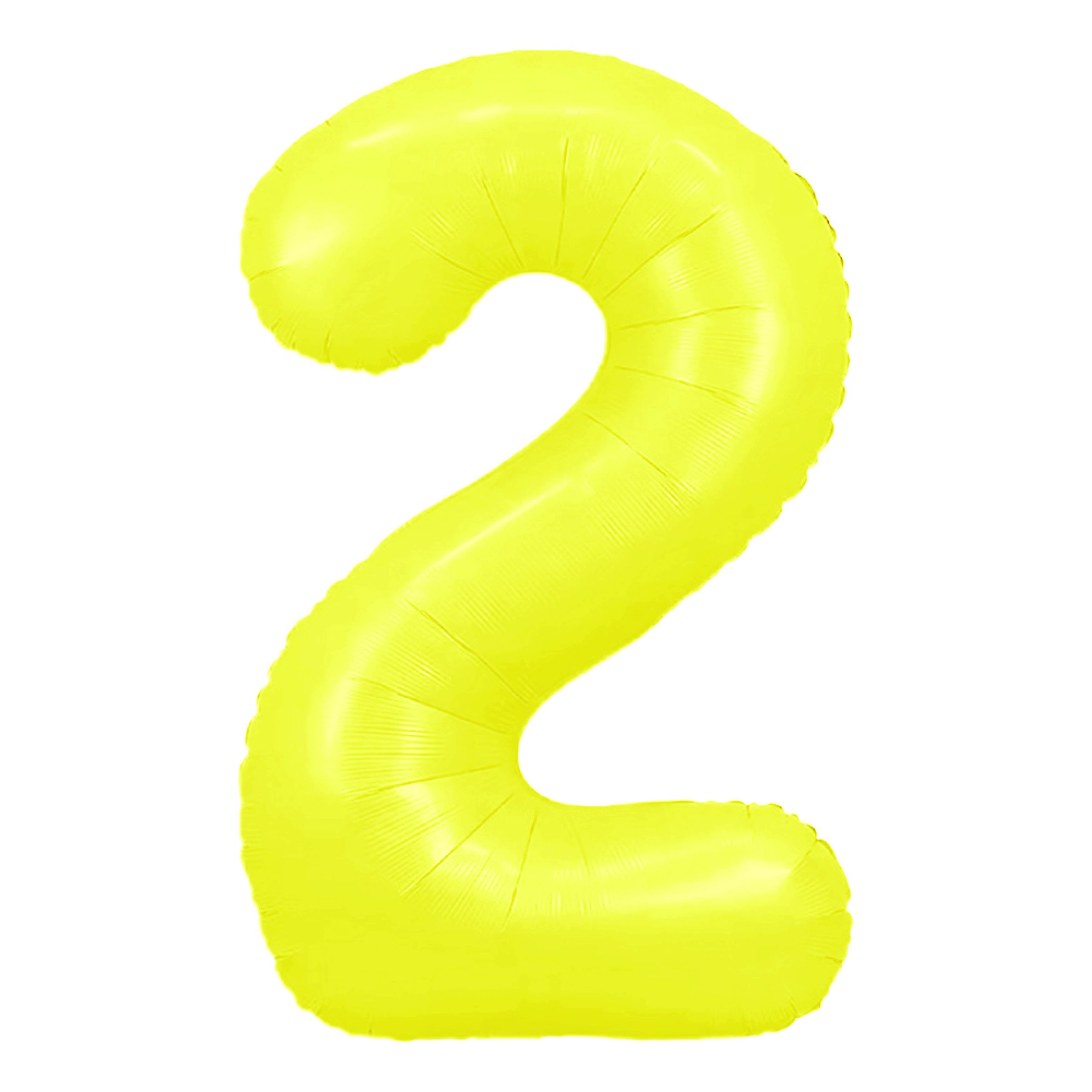 Sifferballong Neongul - Siffra 2 | Hem - Festartiklar - Ballonger - Folieballonger | Pryloteket