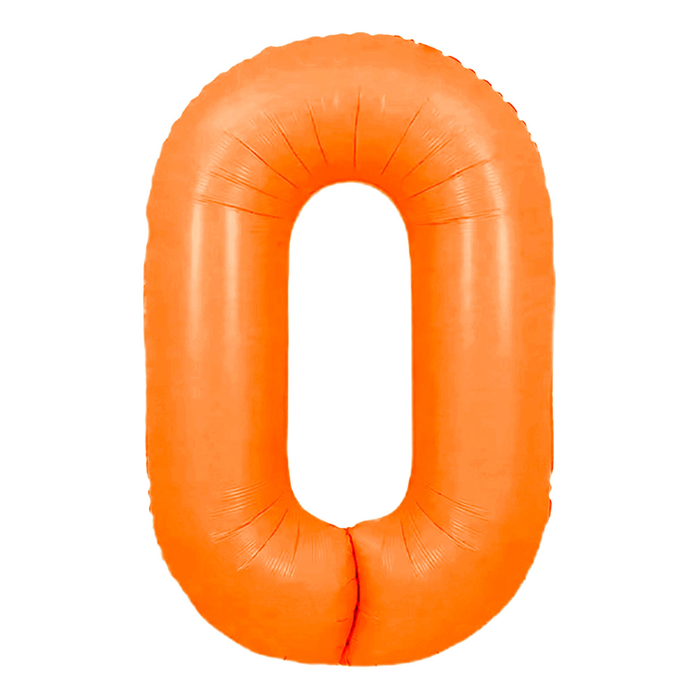 Sifferballong Neonorange - Siffra 0 | Hem - Festartiklar - Ballonger - Folieballonger | Maskeradspecialisten