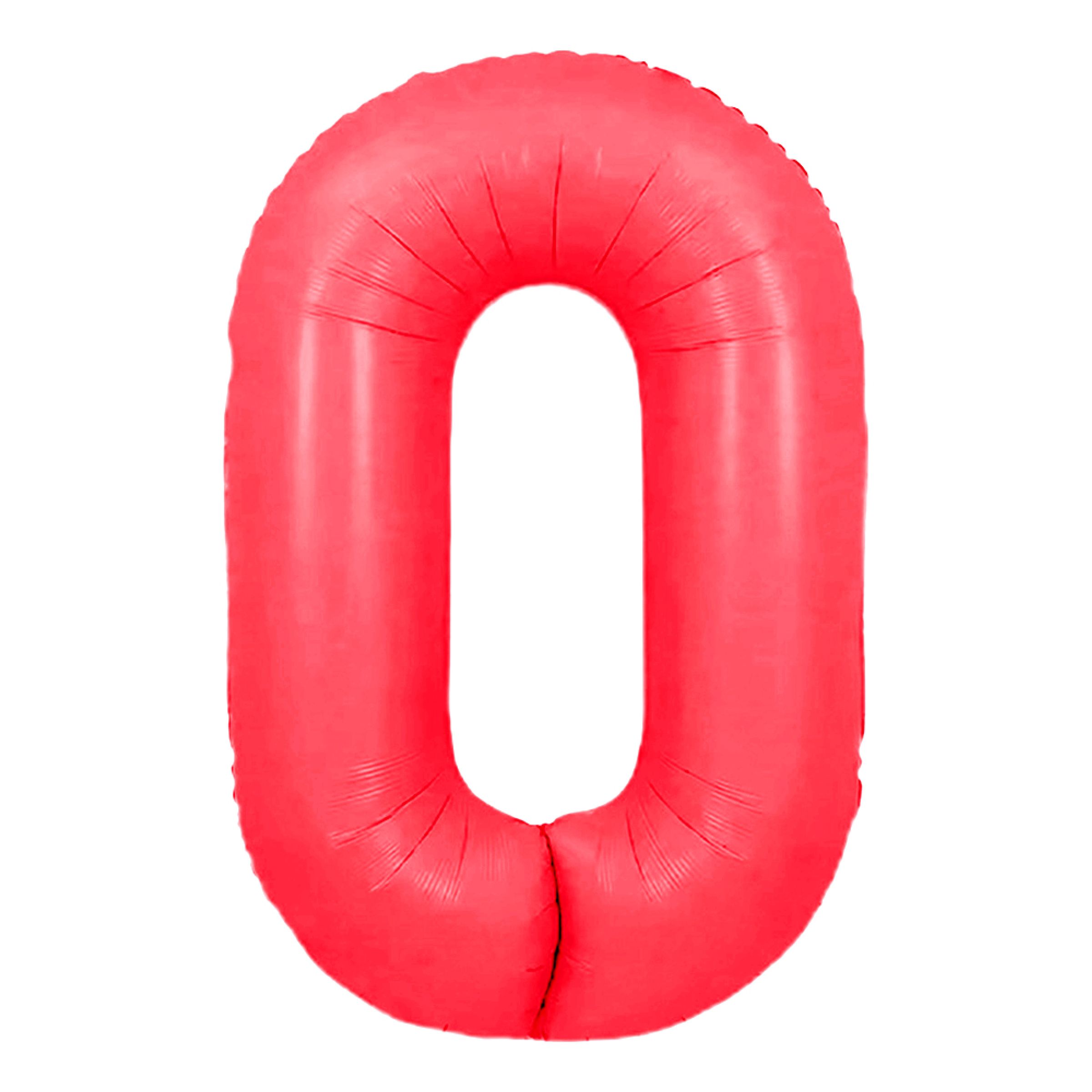 Sifferballong Neonröd - Siffra 0 | Hem - Festartiklar - Ballonger - Folieballonger | Pryloteket