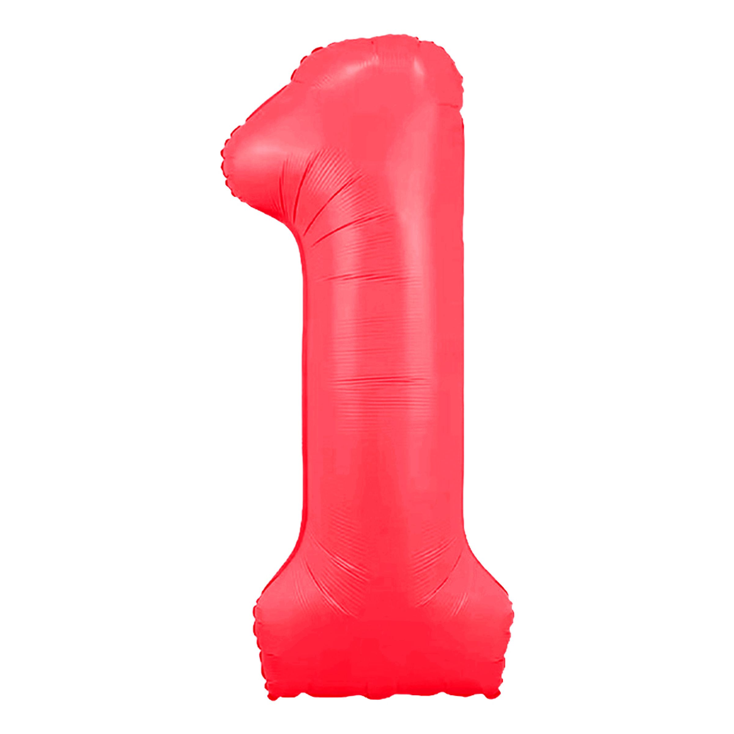Sifferballong Neonröd - Siffra 1 | Hem - Festartiklar - Ballonger - Folieballonger | Pryloteket
