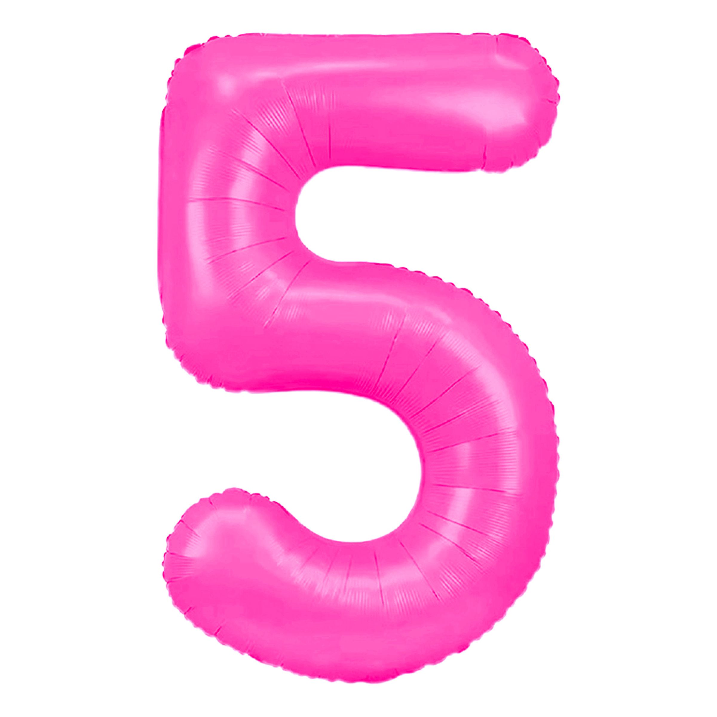 Sifferballong Neonrosa - Siffra 5 | Hem - Festartiklar - Ballonger - Folieballonger | Maskeradspecialisten