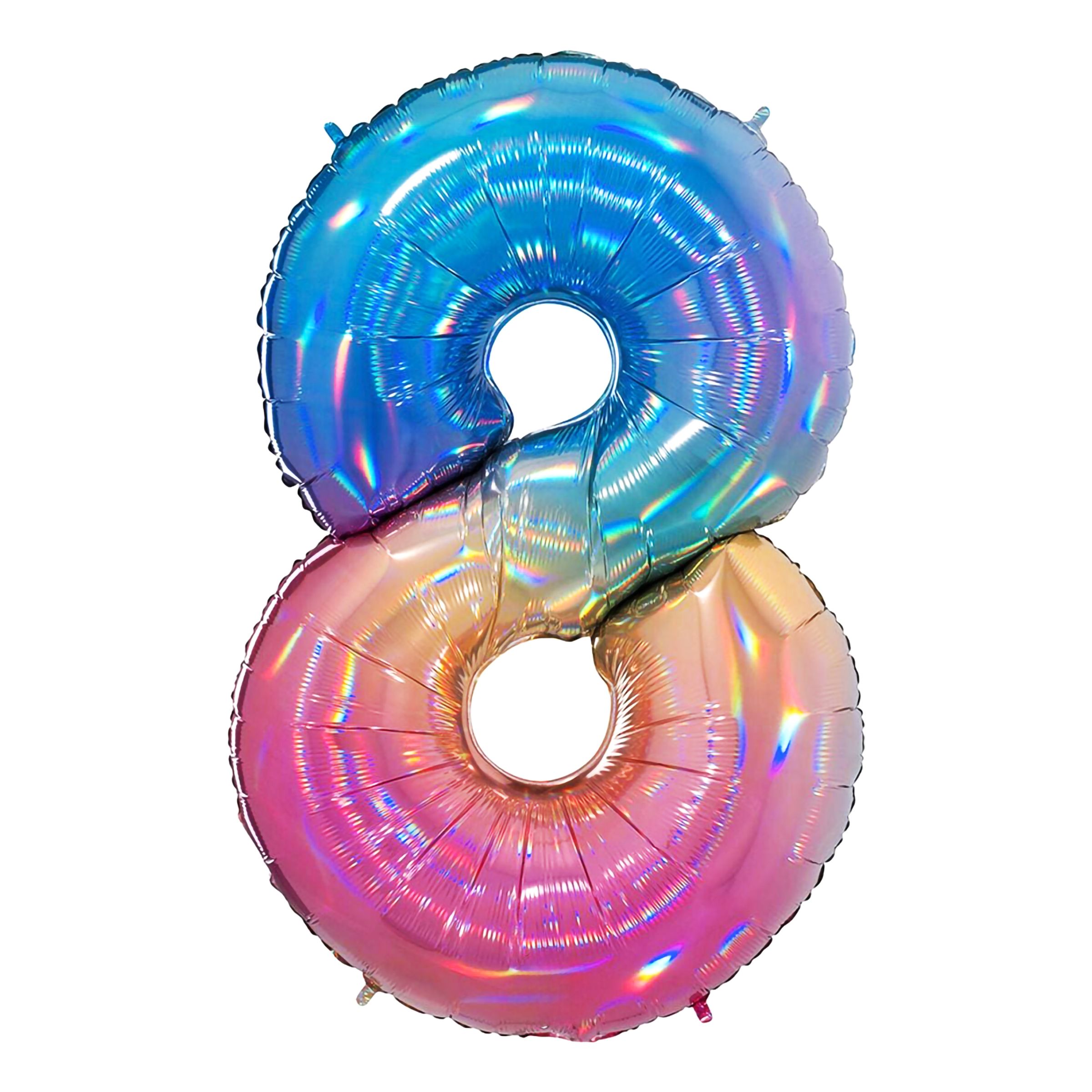 Sifferballong Regnbåge Mönster - Siffra 8 | Hem - Festartiklar - Ballonger - Folieballonger | Pryloteket