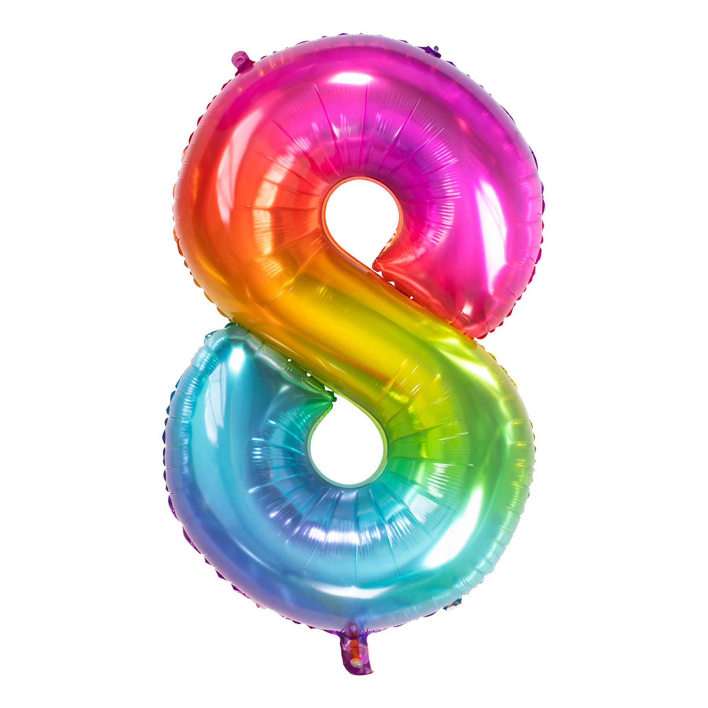 Sifferballong Regnbågsfärgad Stor - Siffra 8