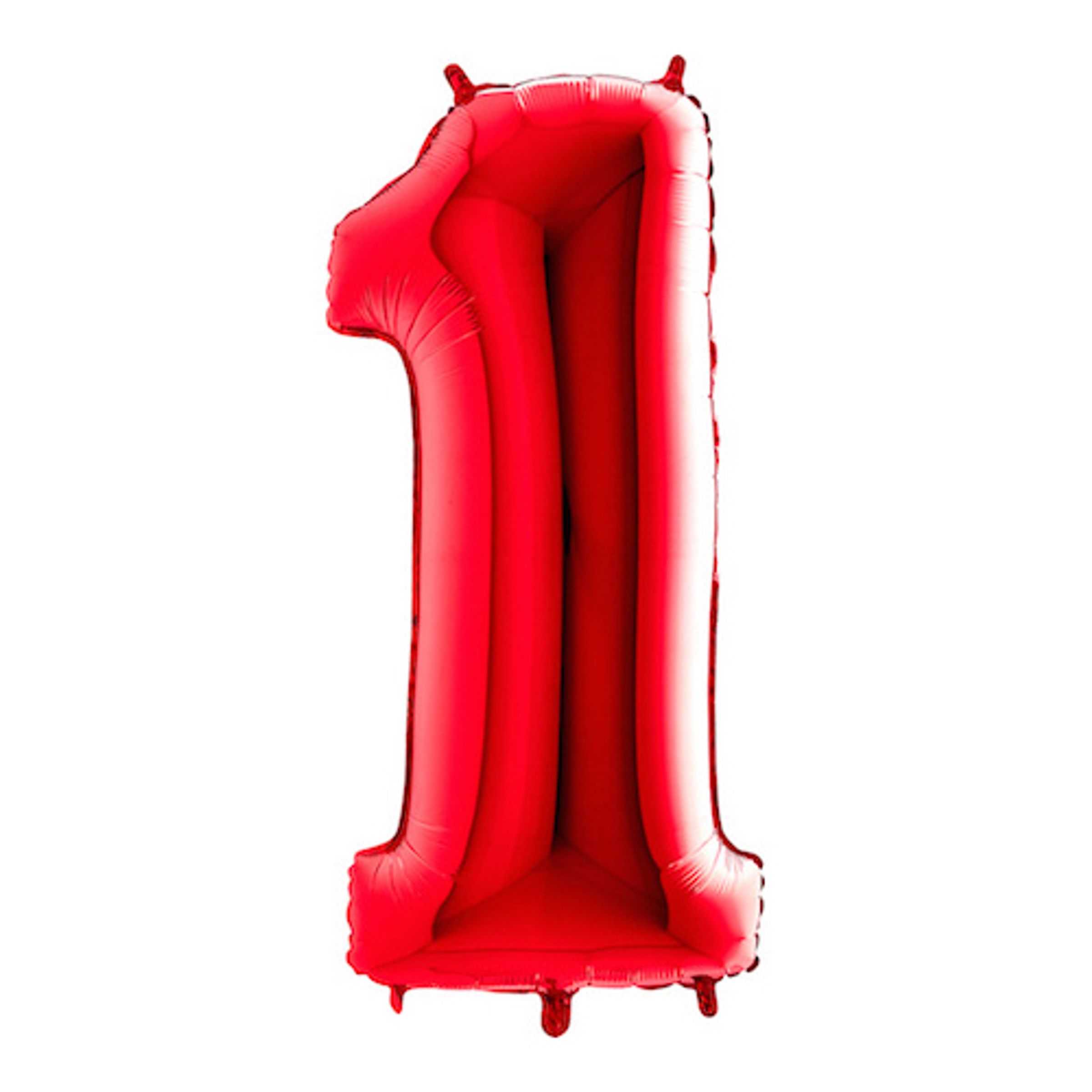 Sifferballong Röd Metallic - Siffra 1