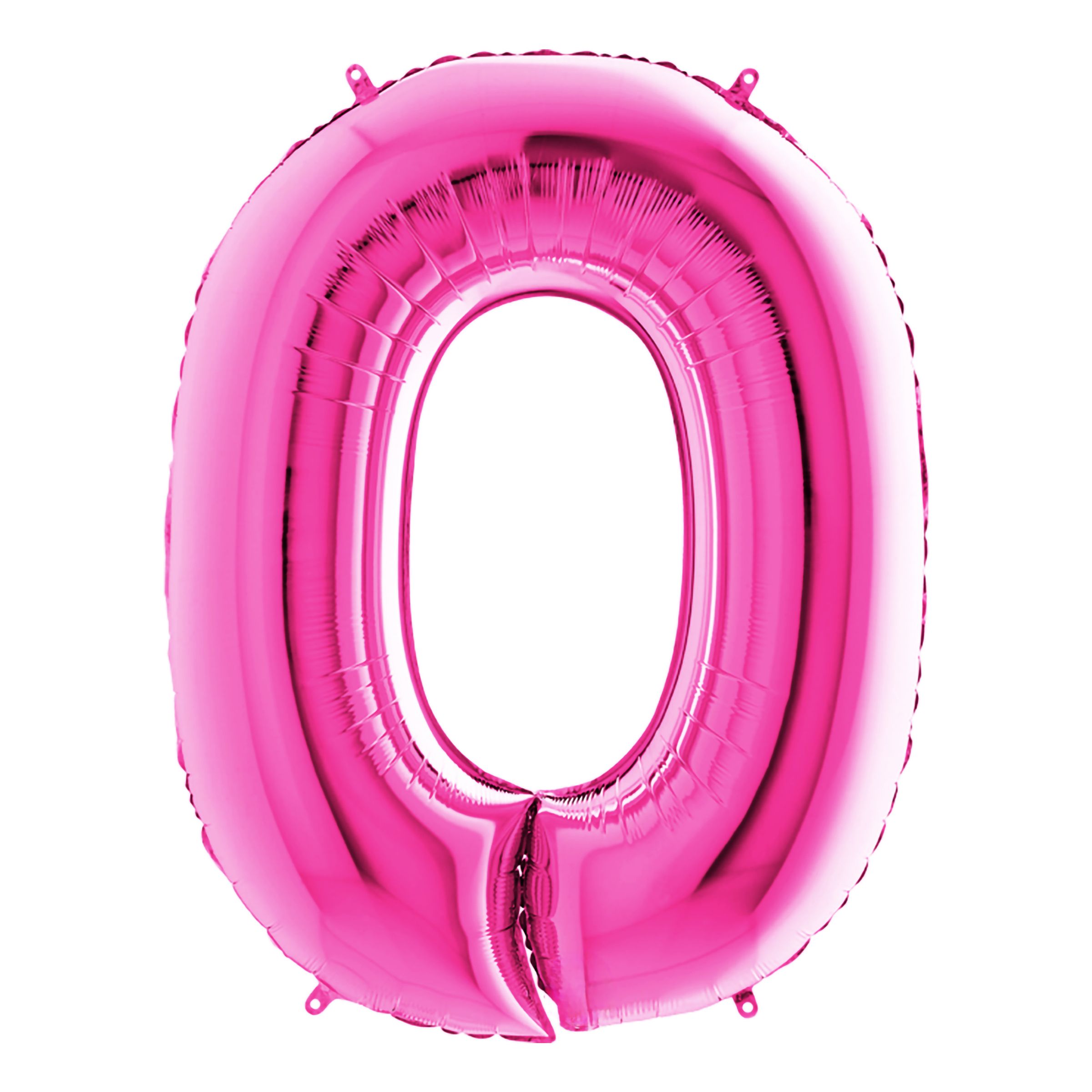 Sifferballong Rosa Metallic - Siffra 0 | Hem - Festartiklar - Ballonger - Folieballonger | Pryloteket