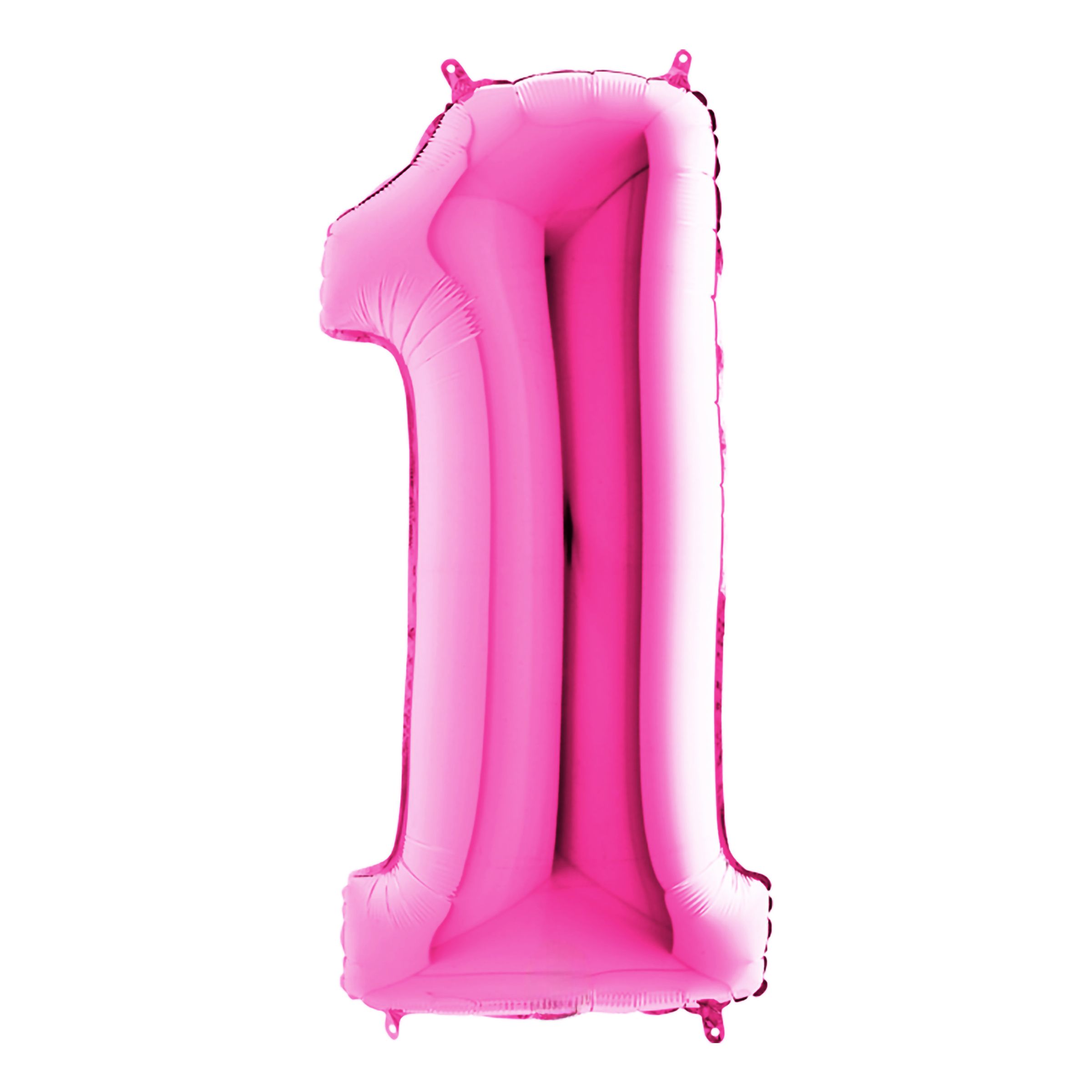 Sifferballong Rosa Metallic - Siffra 1 | Hem - Festartiklar - Ballonger - Folieballonger | Pryloteket