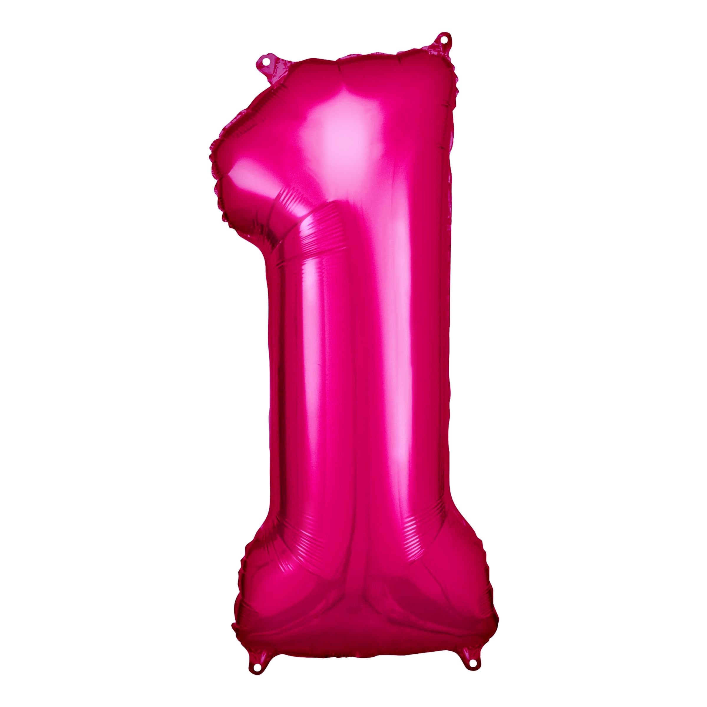 Läs mer om Sifferballong Rosa Metallic - Siffra 1