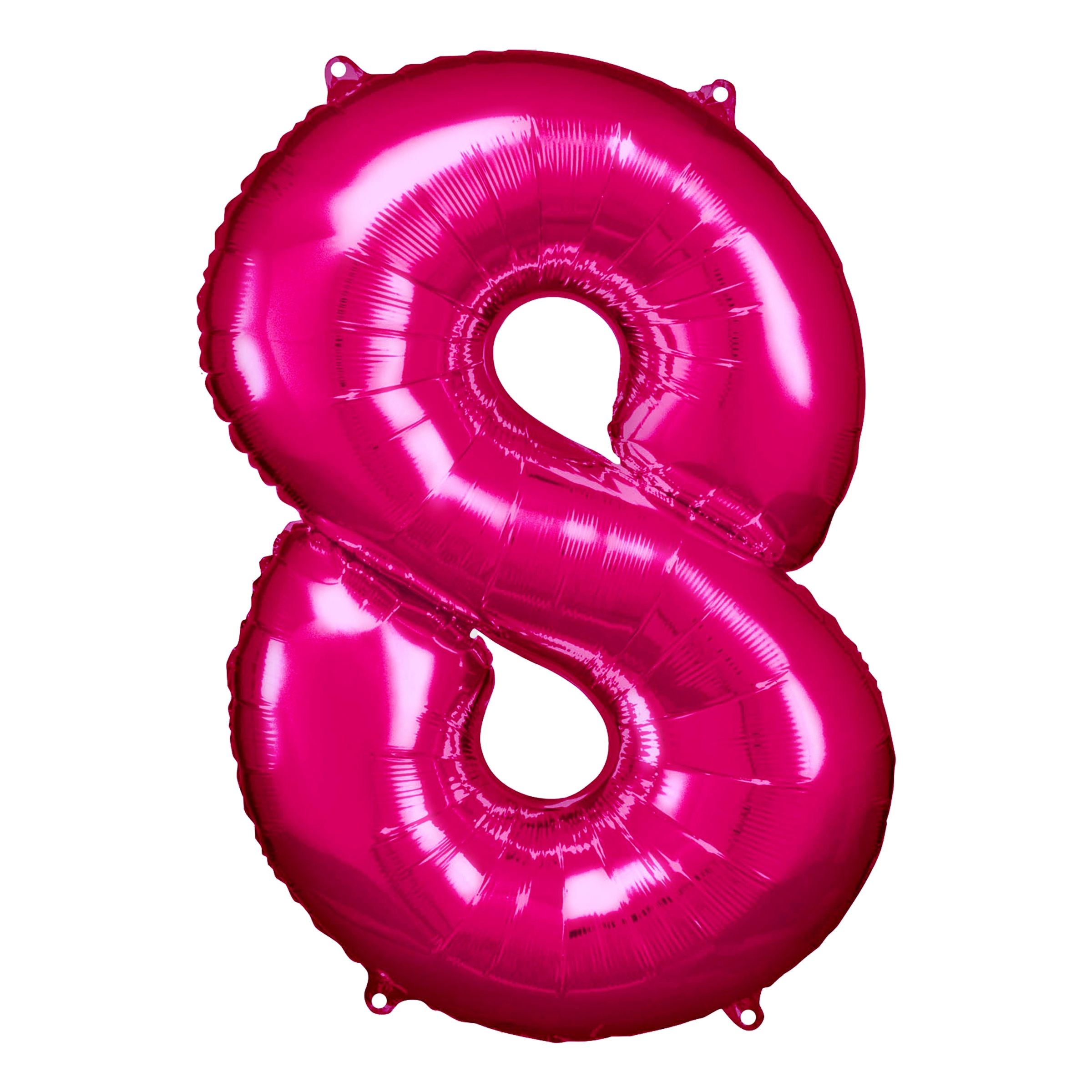 Läs mer om Sifferballong Rosa Metallic - Siffra 8