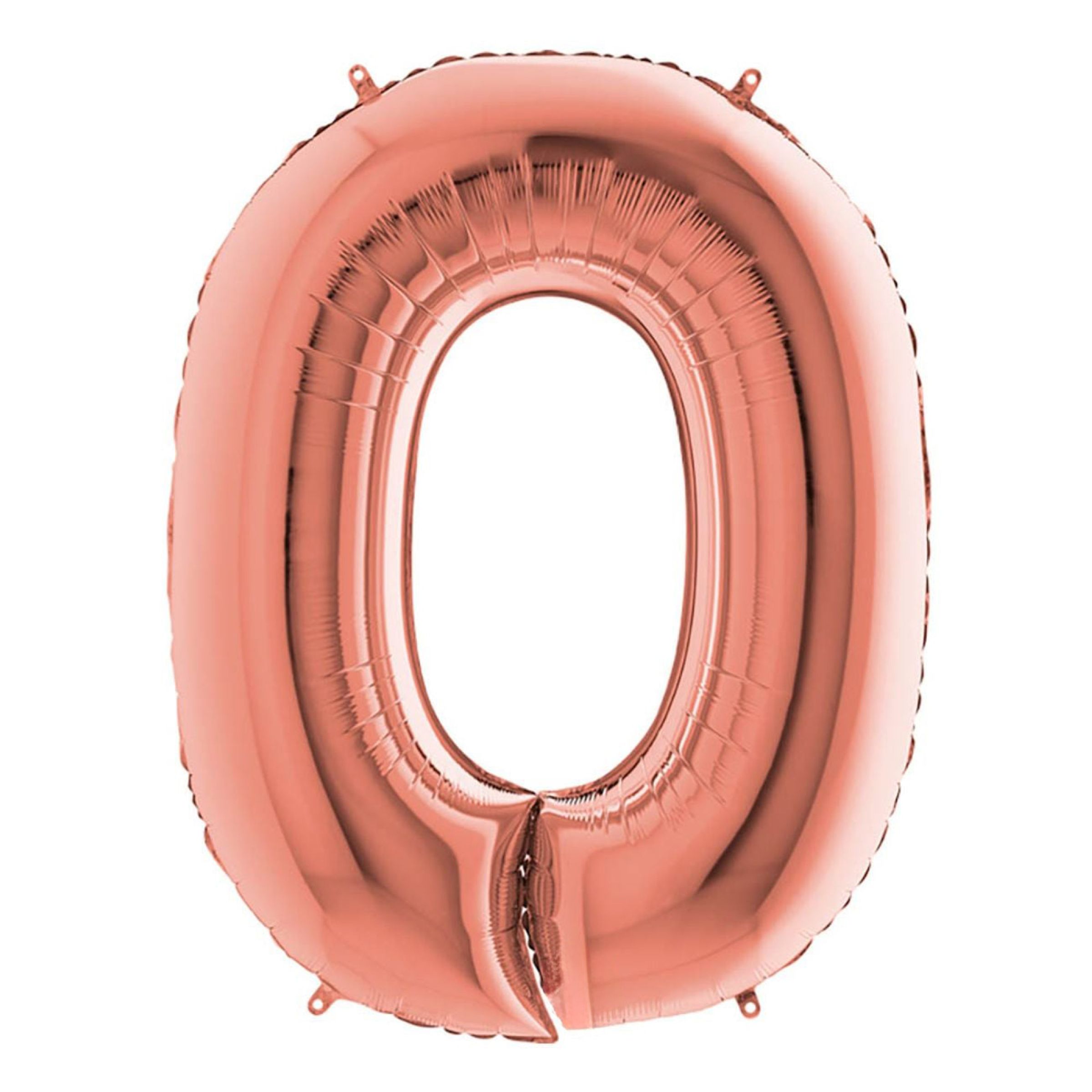 Sifferballong Roséguld Metallic - Siffra 0 | Hem - Festartiklar - Ballonger - Folieballonger | Pryloteket
