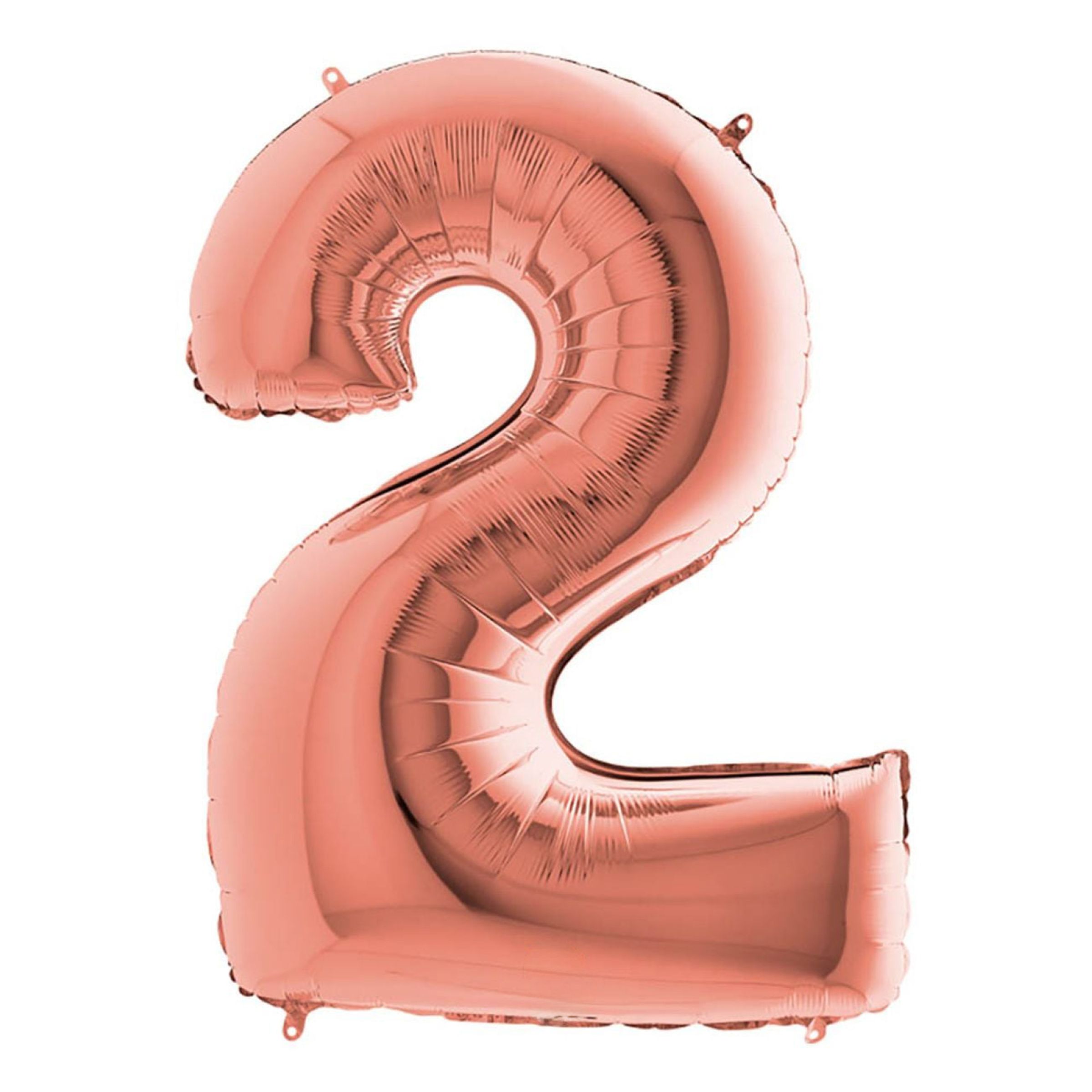 Sifferballong Roséguld Metallic - Siffra 2 | Hem - Festartiklar - Ballonger - Folieballonger | Pryloteket