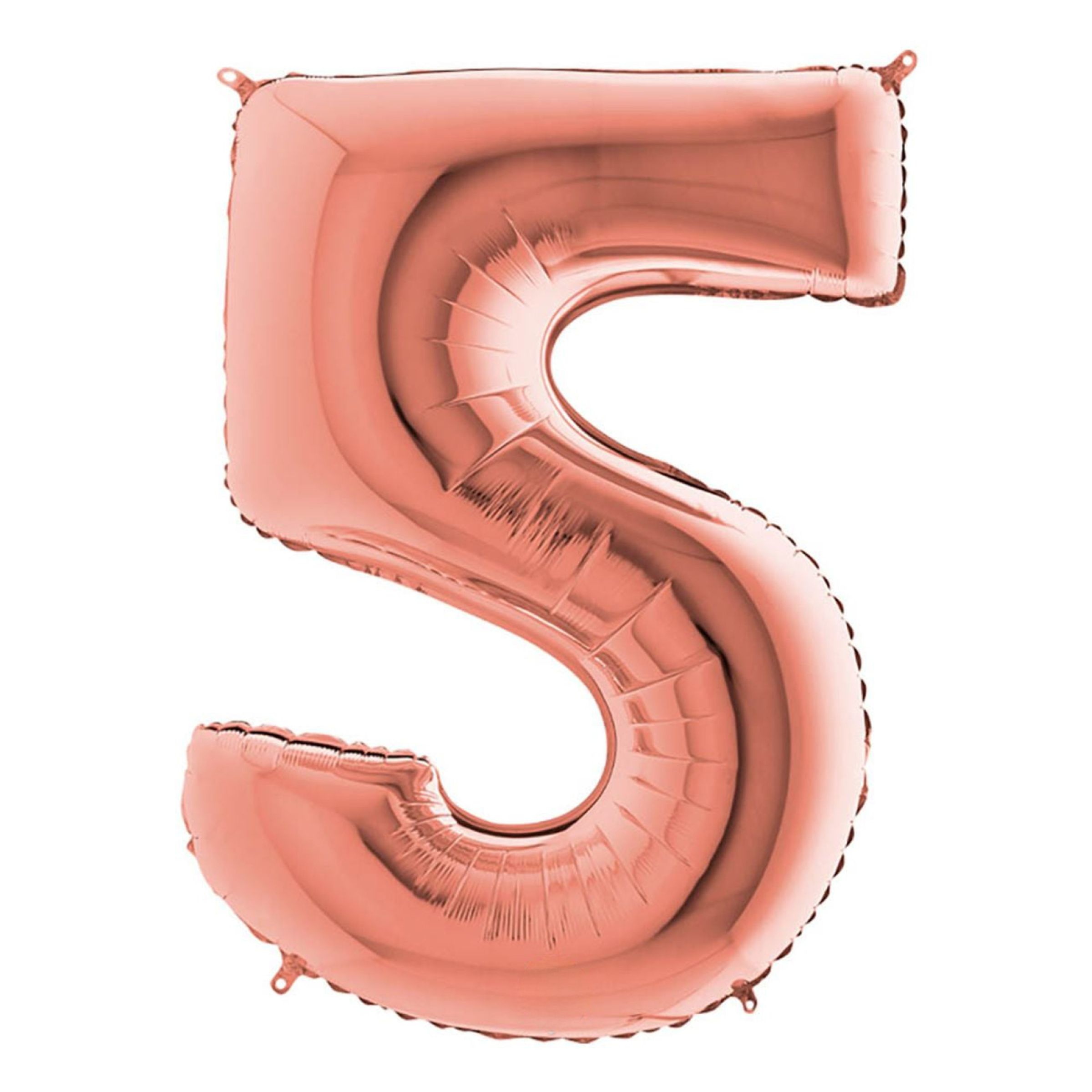 Sifferballong Roséguld Metallic - Siffra 5 | Hem - Festartiklar - Ballonger - Folieballonger | Pryloteket