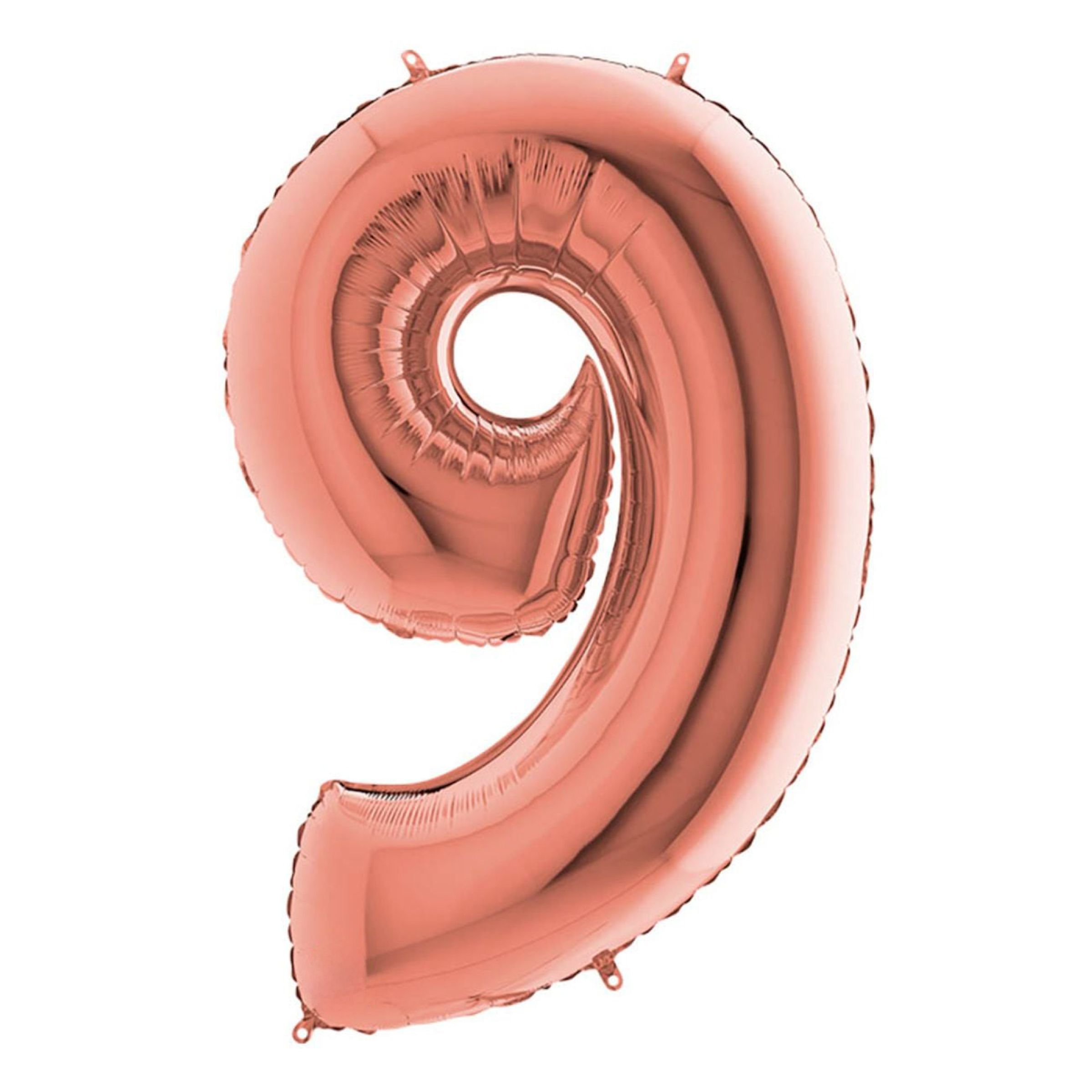 Sifferballong Roséguld Metallic - Siffra 9 | Hem - Festartiklar - Ballonger - Folieballonger | Pryloteket