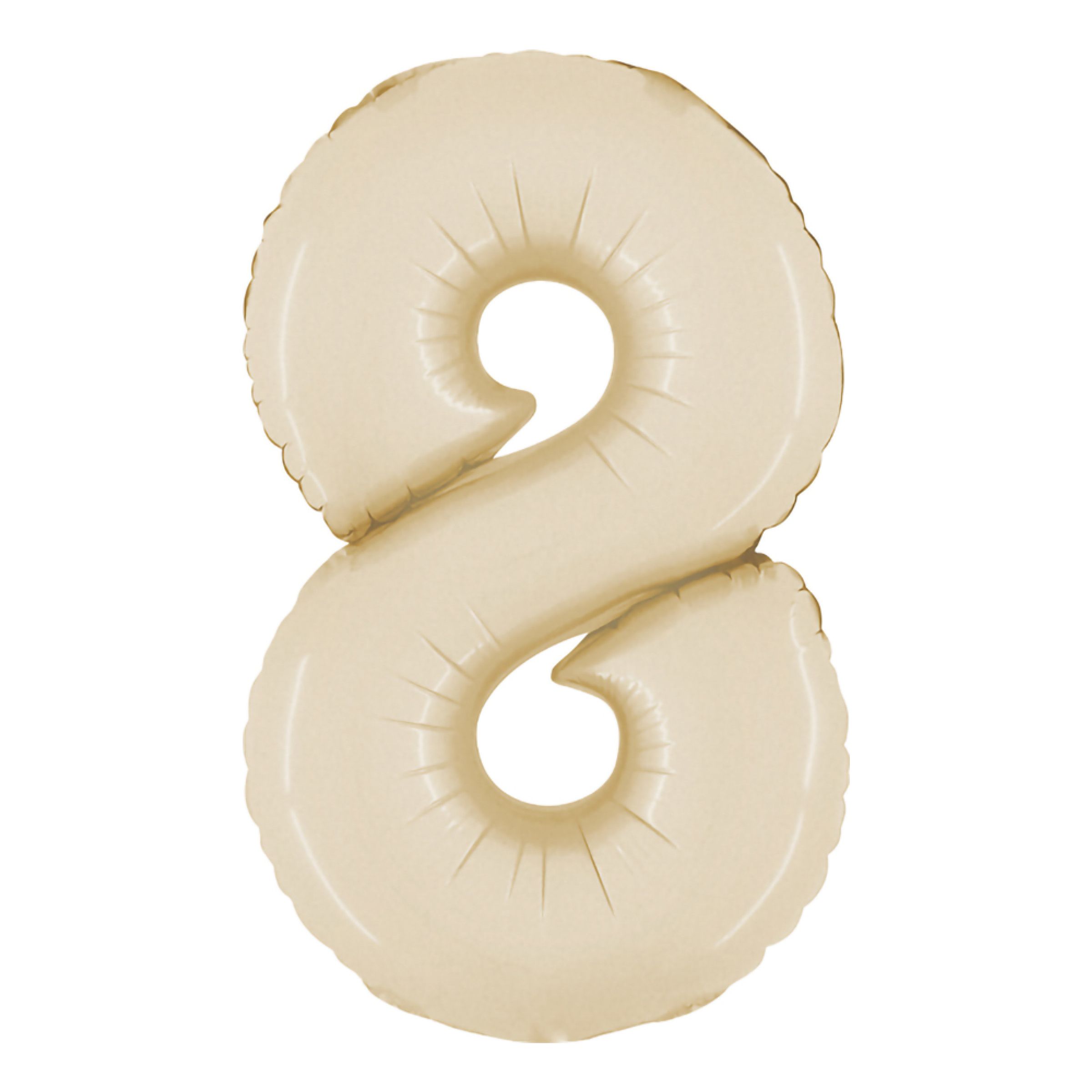 Sifferballong Satin Cream - Siffra 8 | Hem - Festartiklar - Ballonger - Folieballonger | Pryloteket