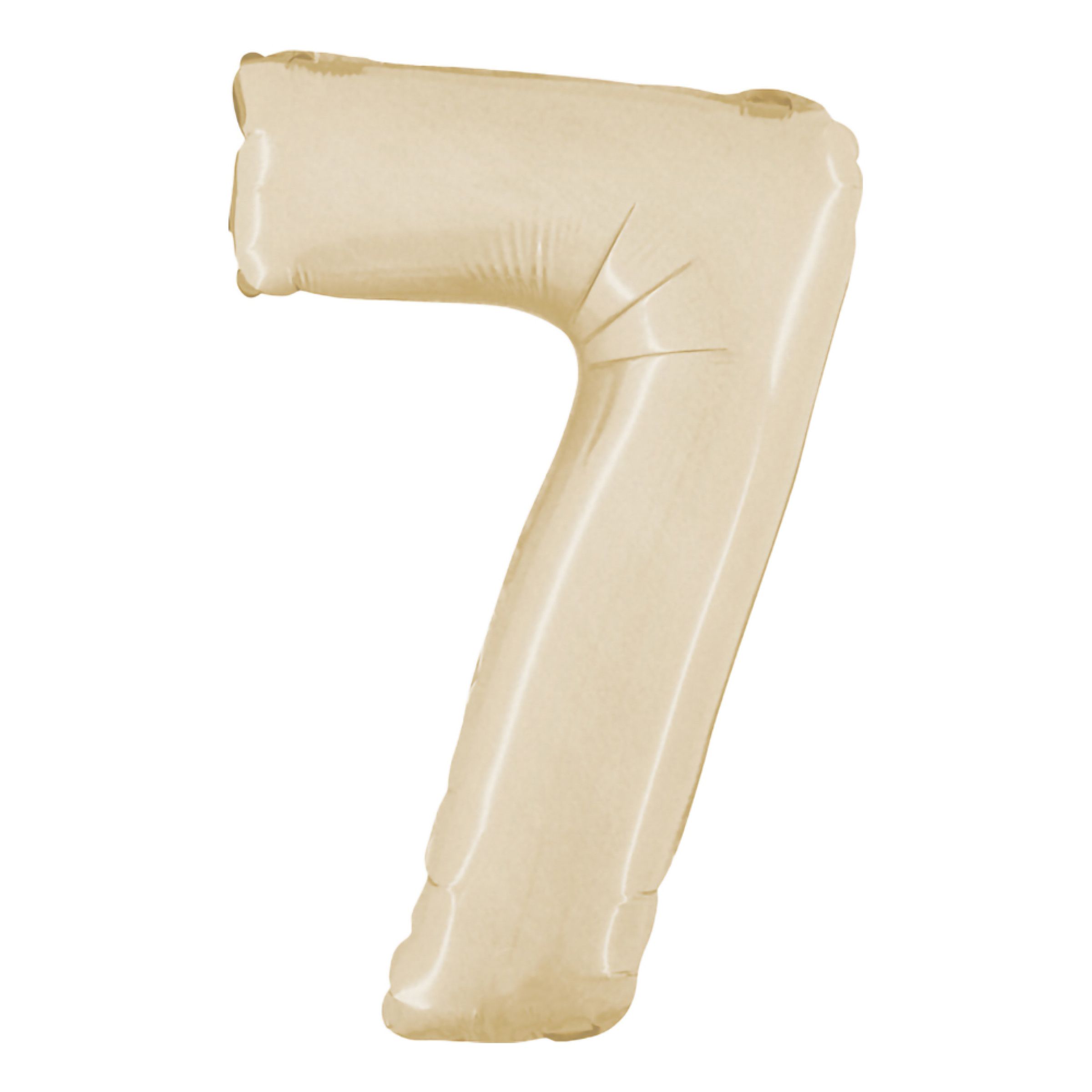 Sifferballong Satin Cream - Siffra 7 | Hem - Festartiklar - Ballonger - Folieballonger | Maskeradspecialisten