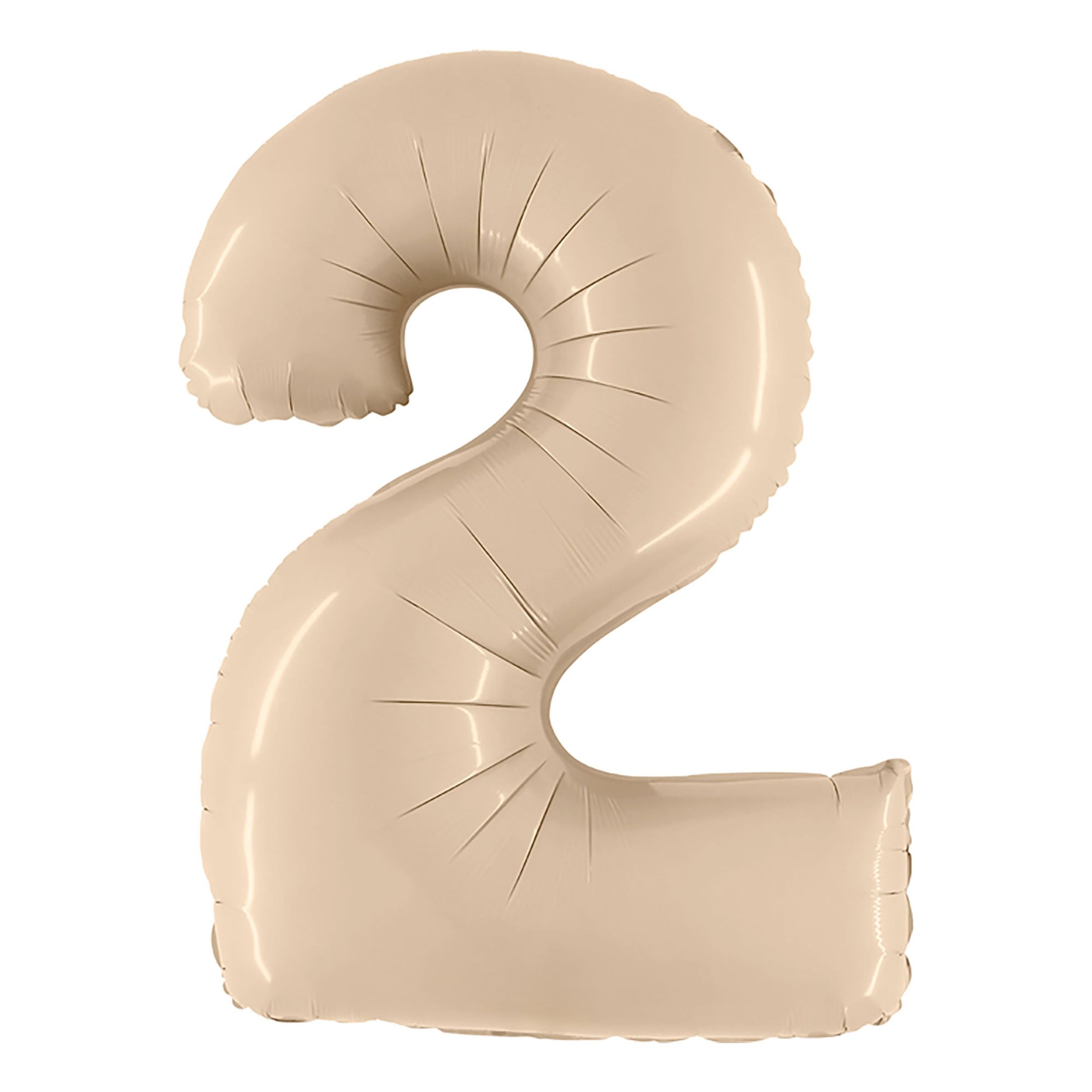 Sifferballong Satin Cream - Siffra 2 | Hem//Festartiklar//Ballonger//Folieballonger | PartyOutlet