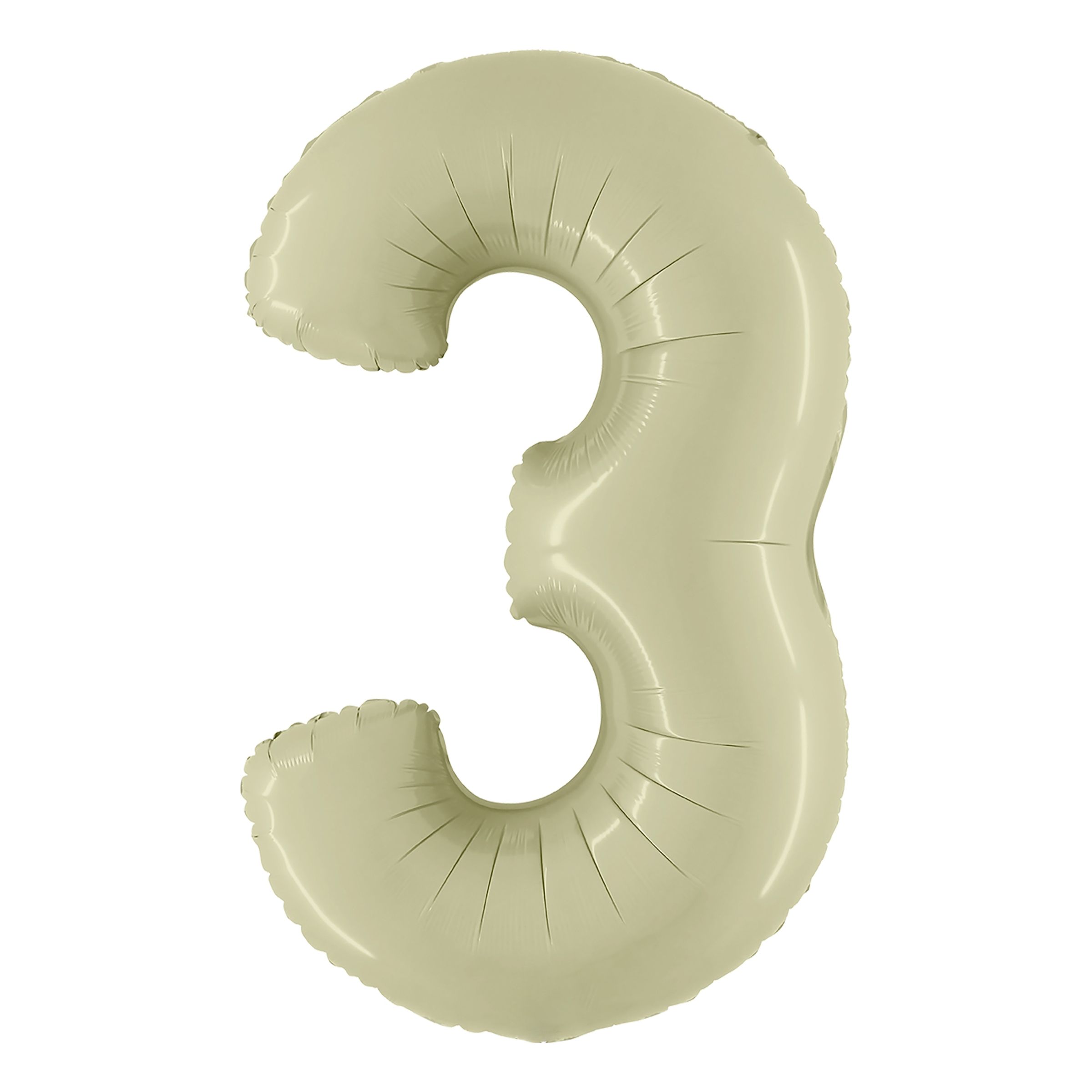 Sifferballong Satin Olive Green - Siffra 3