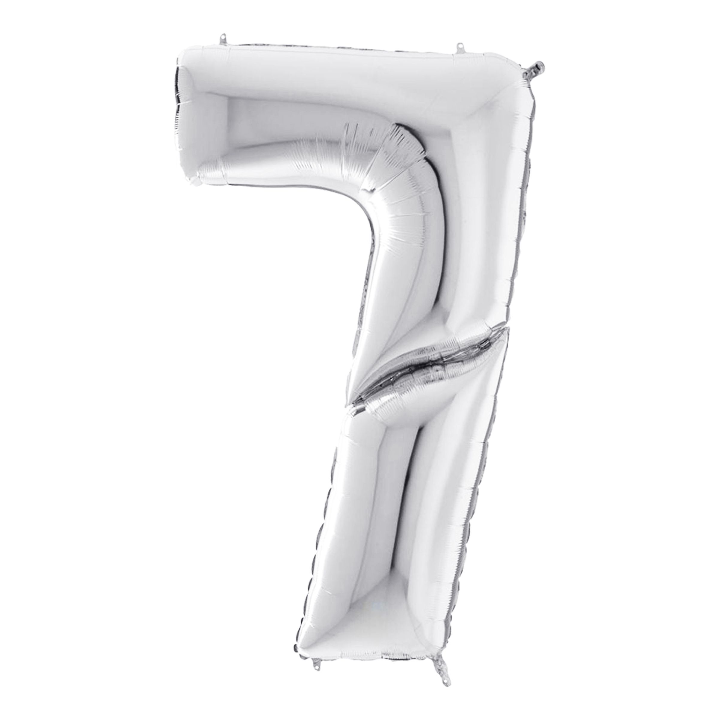 Sifferballong Silver Gigantisk - Siffra 7 | Hem - Festartiklar - Ballonger - Folieballonger | Pryloteket