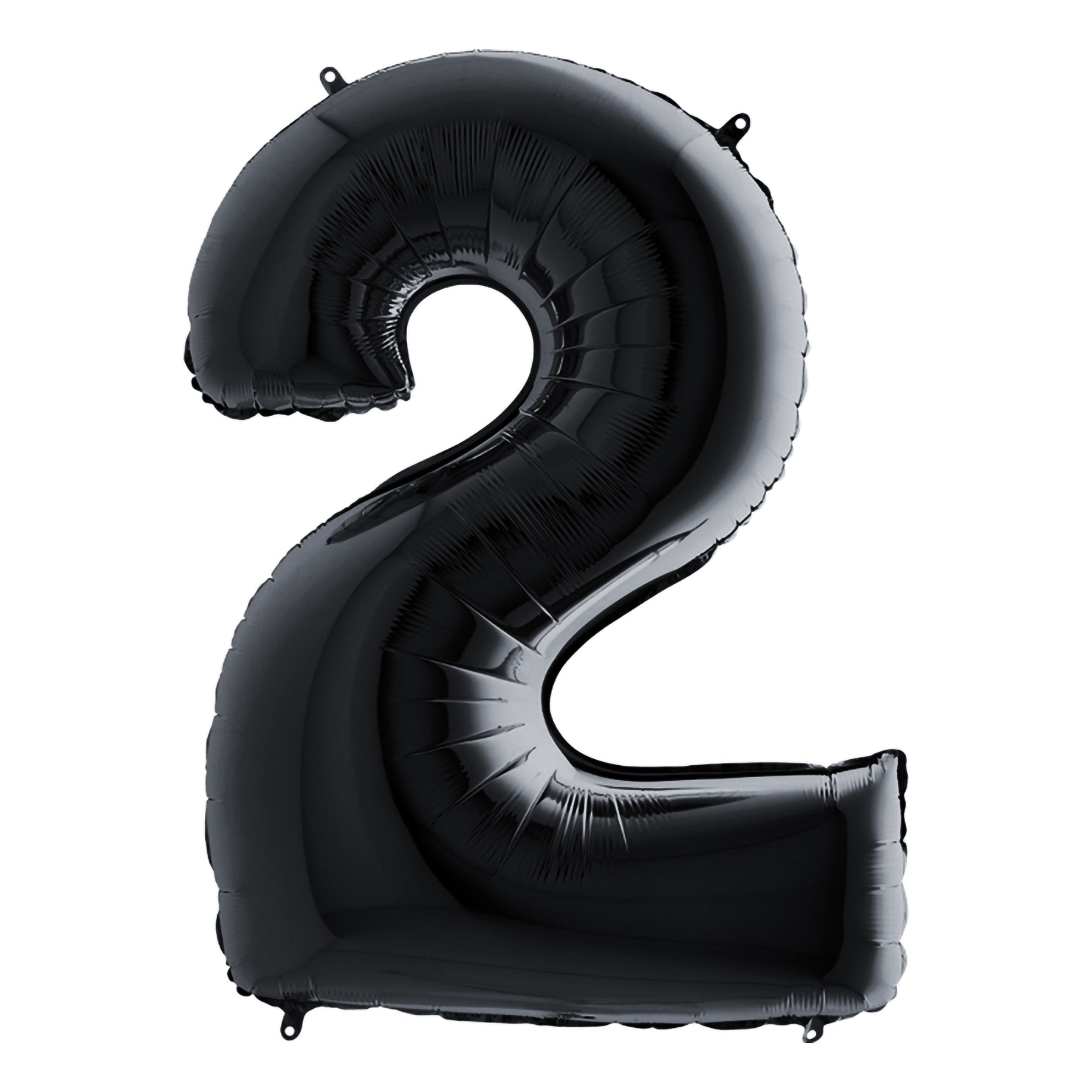 Sifferballong Svart - Siffra 2 | Hem - Festartiklar - Ballonger - Folieballonger | Pryloteket